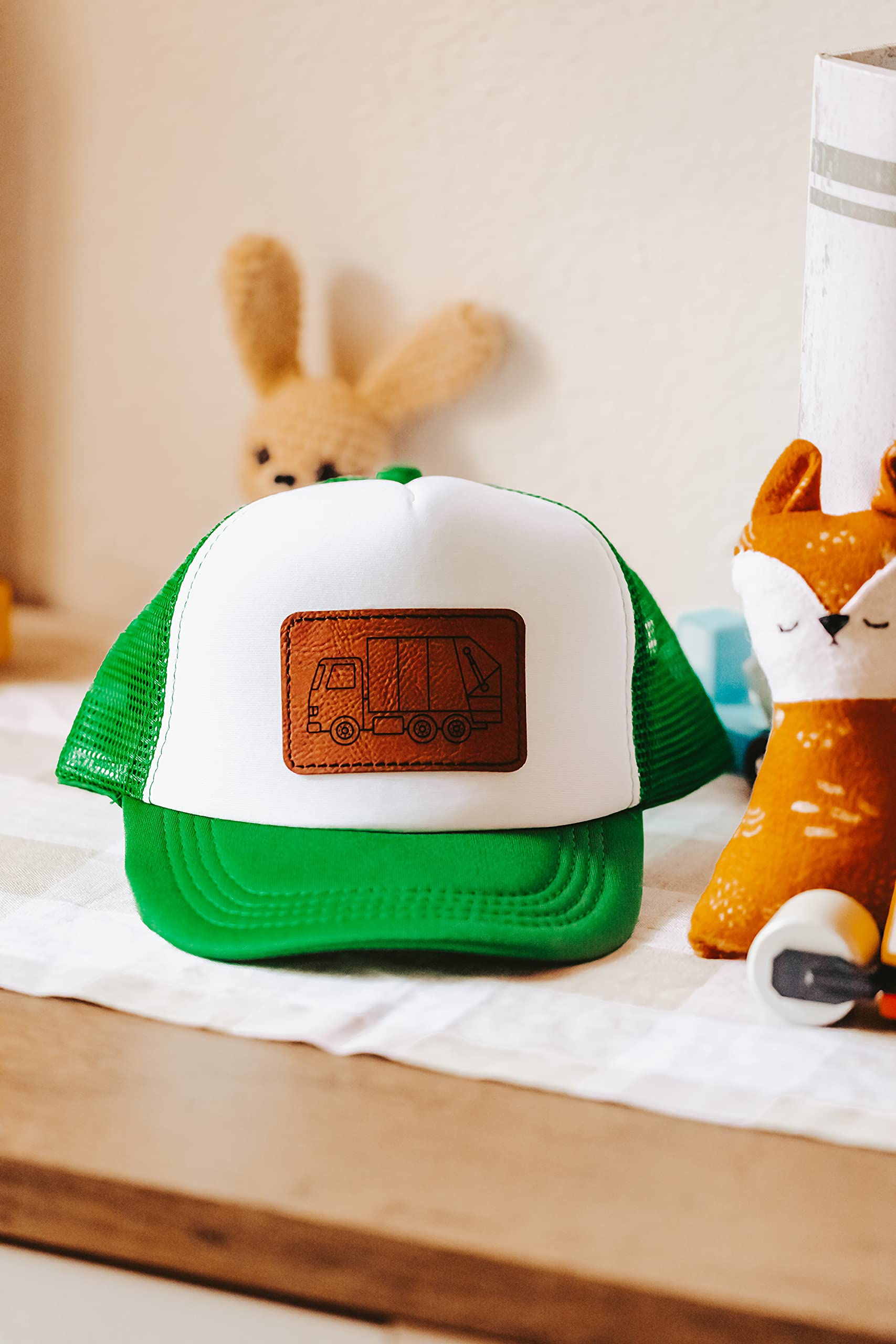 Kids Garbage Truck Hat - Unisex Toddler Trash Truck Baseball Cap for Boys & Girls (Pink) | Fun Pretend Play, Costume Party & Outdoor Activities