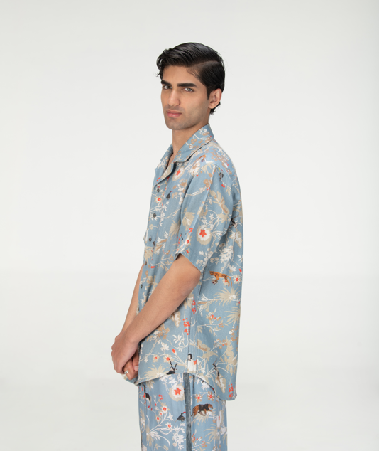 Bush Shirt Heavy Cotton Monsoon Cloud - Durable Outdoor Work Shirt for Hiking, Camping & Adventure Travel