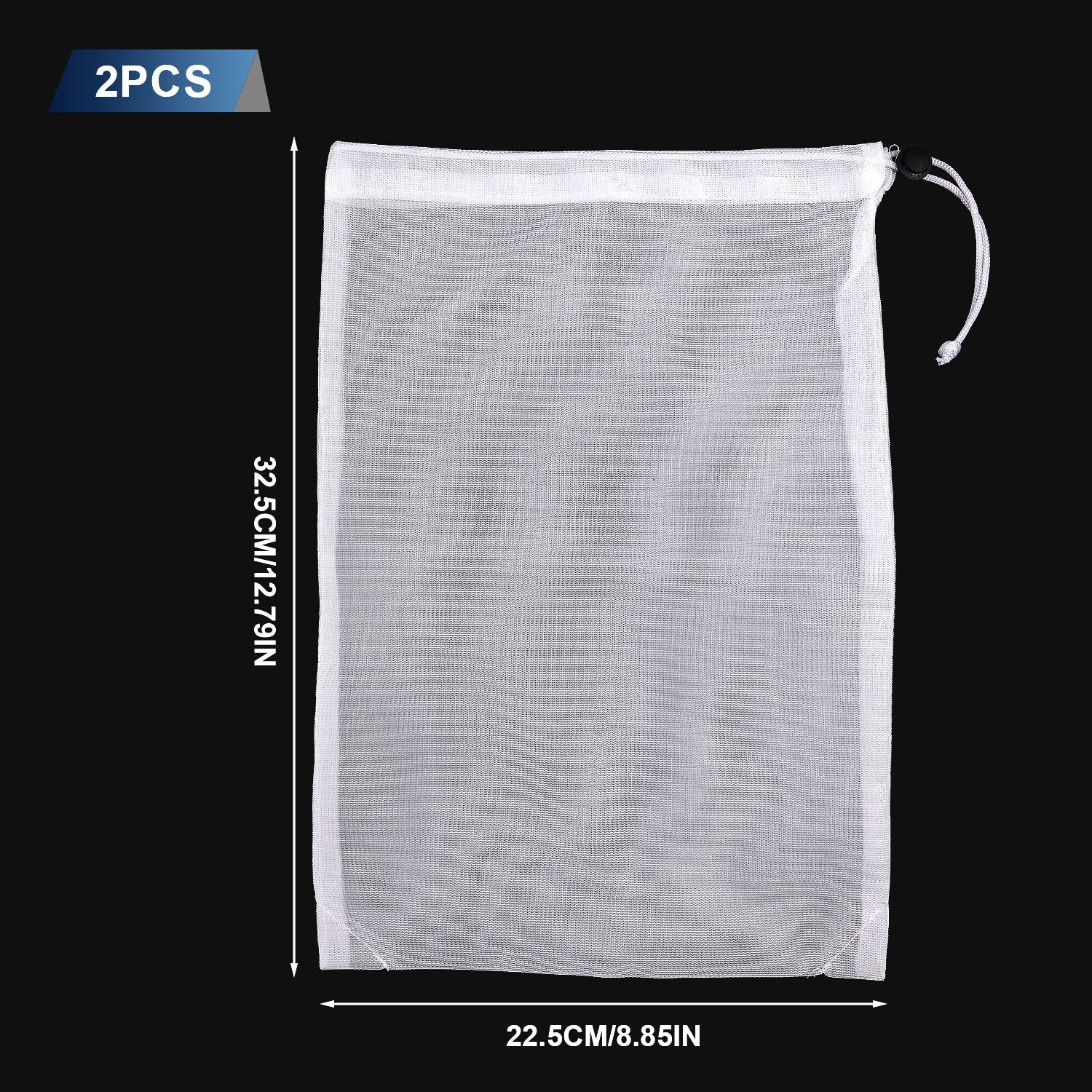SAVITA 2-Pack 8x12 Inch Pool Vacuum Bags Replacement - Fine Mesh Leaf Net for Swimming Pools, Ponds & Aquariums - Compatible with Pull-N-Lock Cord Pool Cleaners - Perfect for Pool Maintenance and Water Filtration