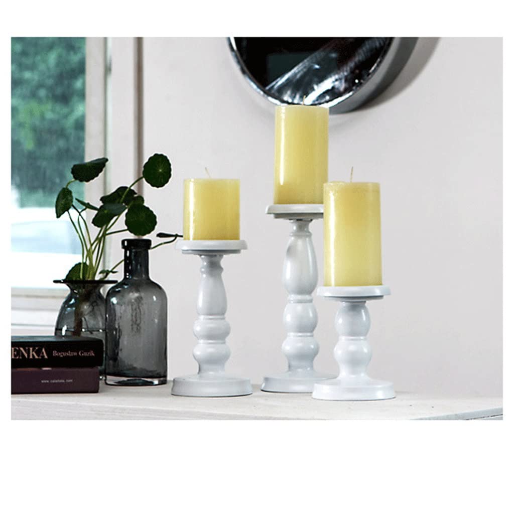 Nordic Minimalist Black Tapered Candle Holder - Elegant Pillar Candle Stand for Dining Table, Living Room, Kitchen Decor | Perfect for Romantic Dinners, Holiday Centerpieces & Cozy Home Ambiance