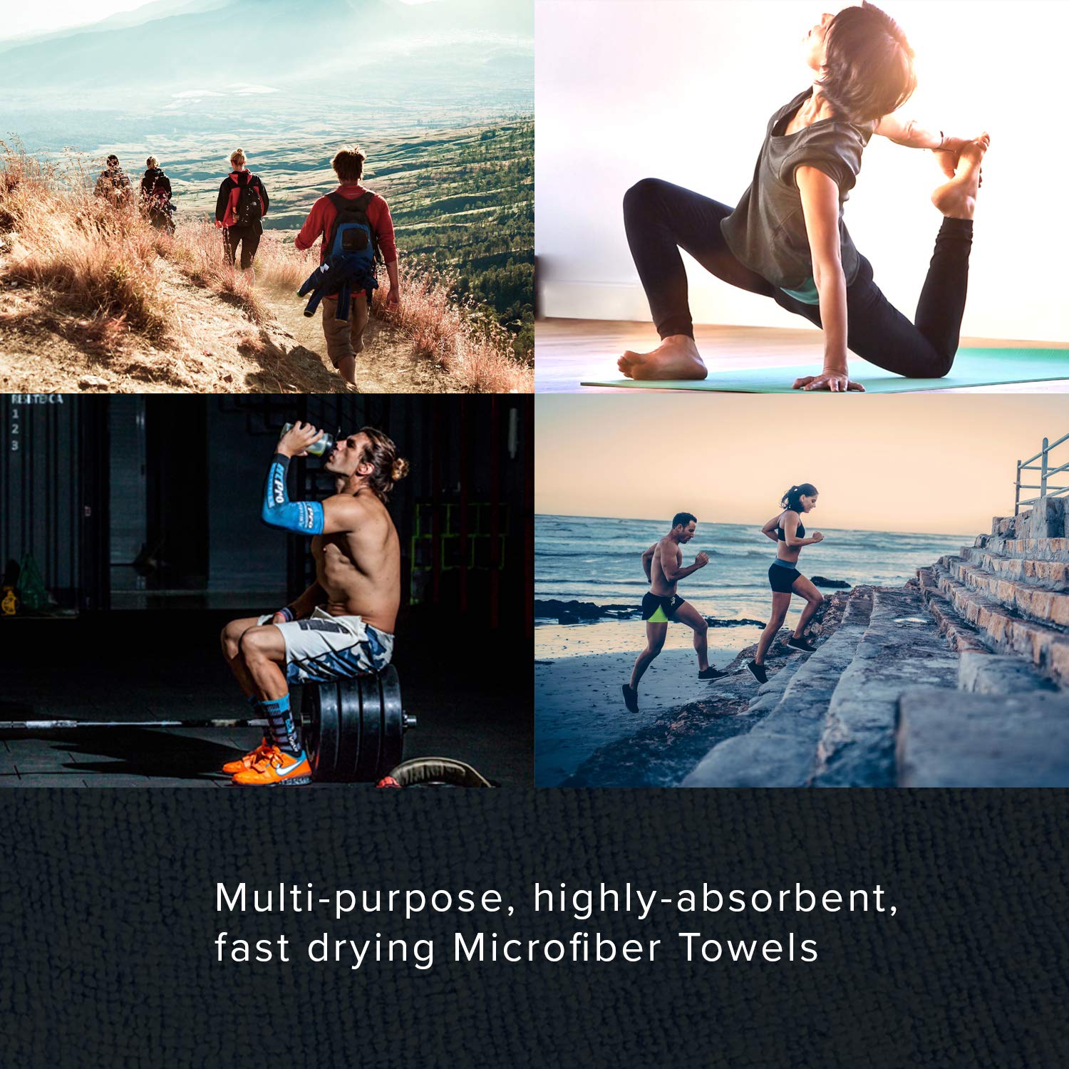 **Arkwright Microfiber Gym Towel - Bulk Pack of 180, Soft & Lightweight, Quick-Drying Hotel Quality Hand Towels - Super Absorbent for Workout, Yoga, Spa, Bathroom - 15