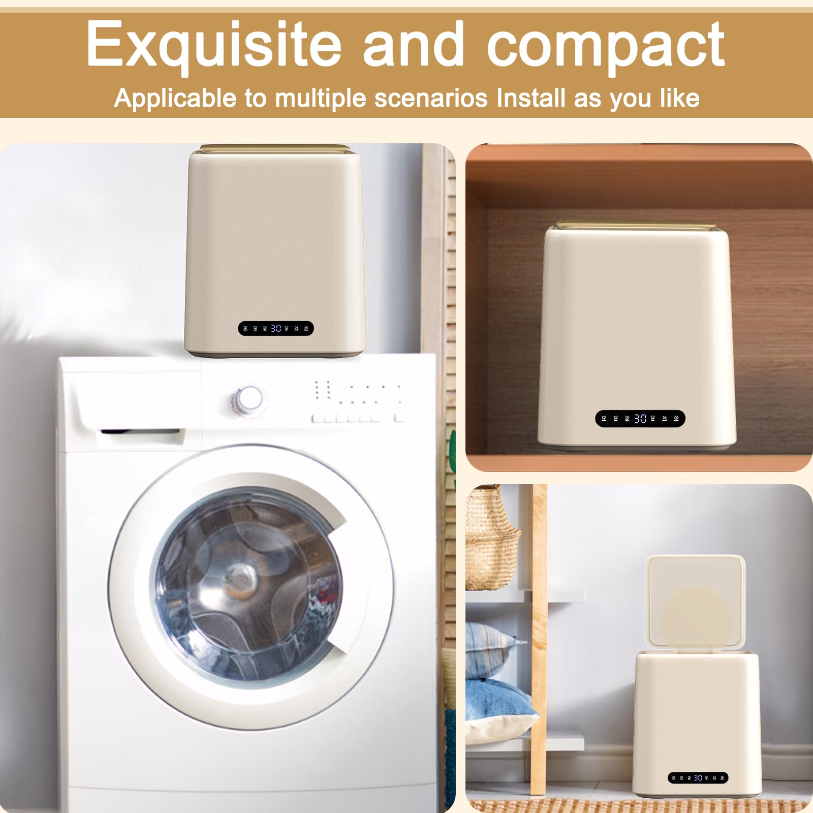 Mini Fully Automatic Washing Machine for Delicates - Compact & Efficient Laundry Solution for Bras, Underwear, Socks - Perfect for Apartments, Dorms, RV Travel & Small Spaces