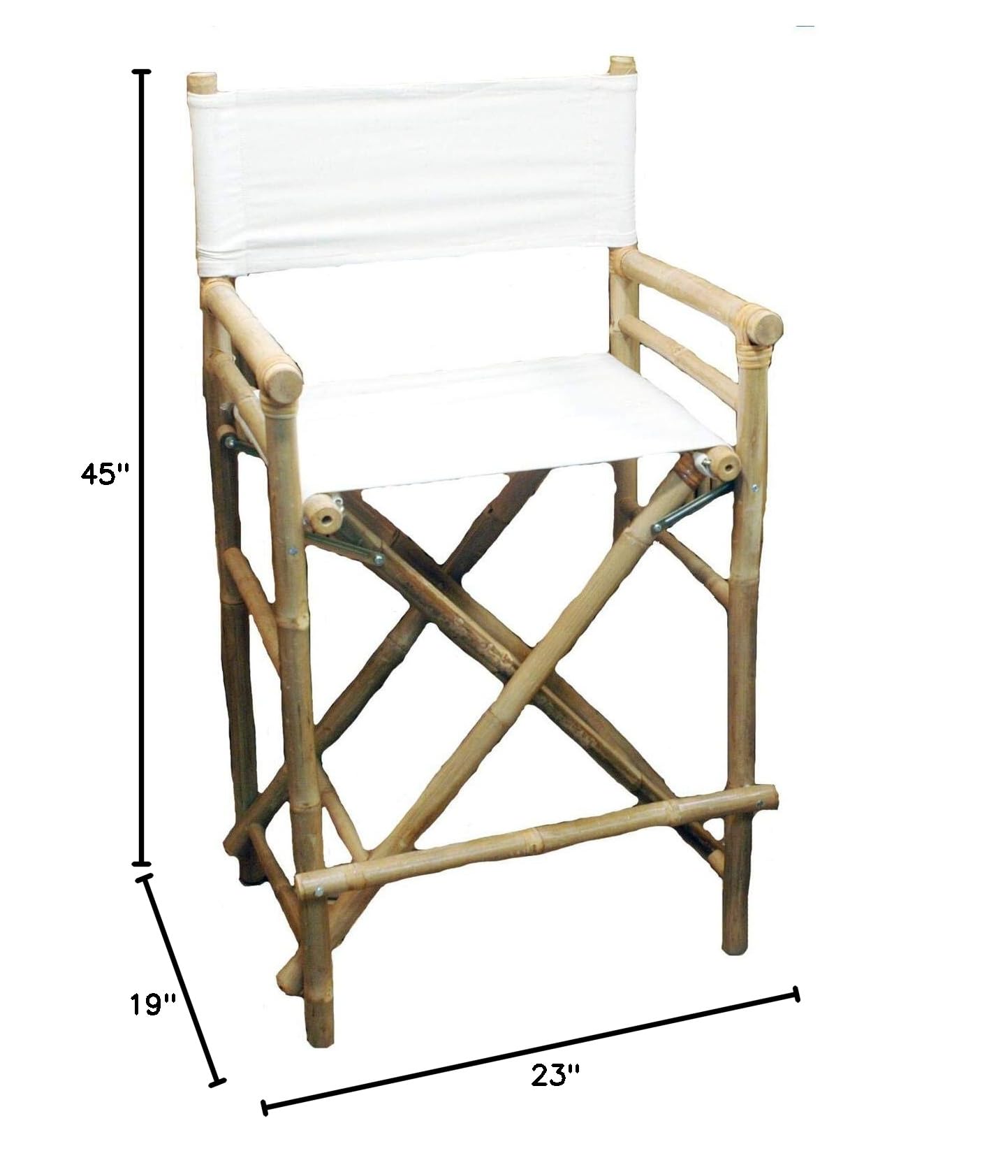 Premium Bamboo Director Chair - Set of 2 Natural Wooden Chairs for Patio, Beach, Camping & Outdoor Relaxation