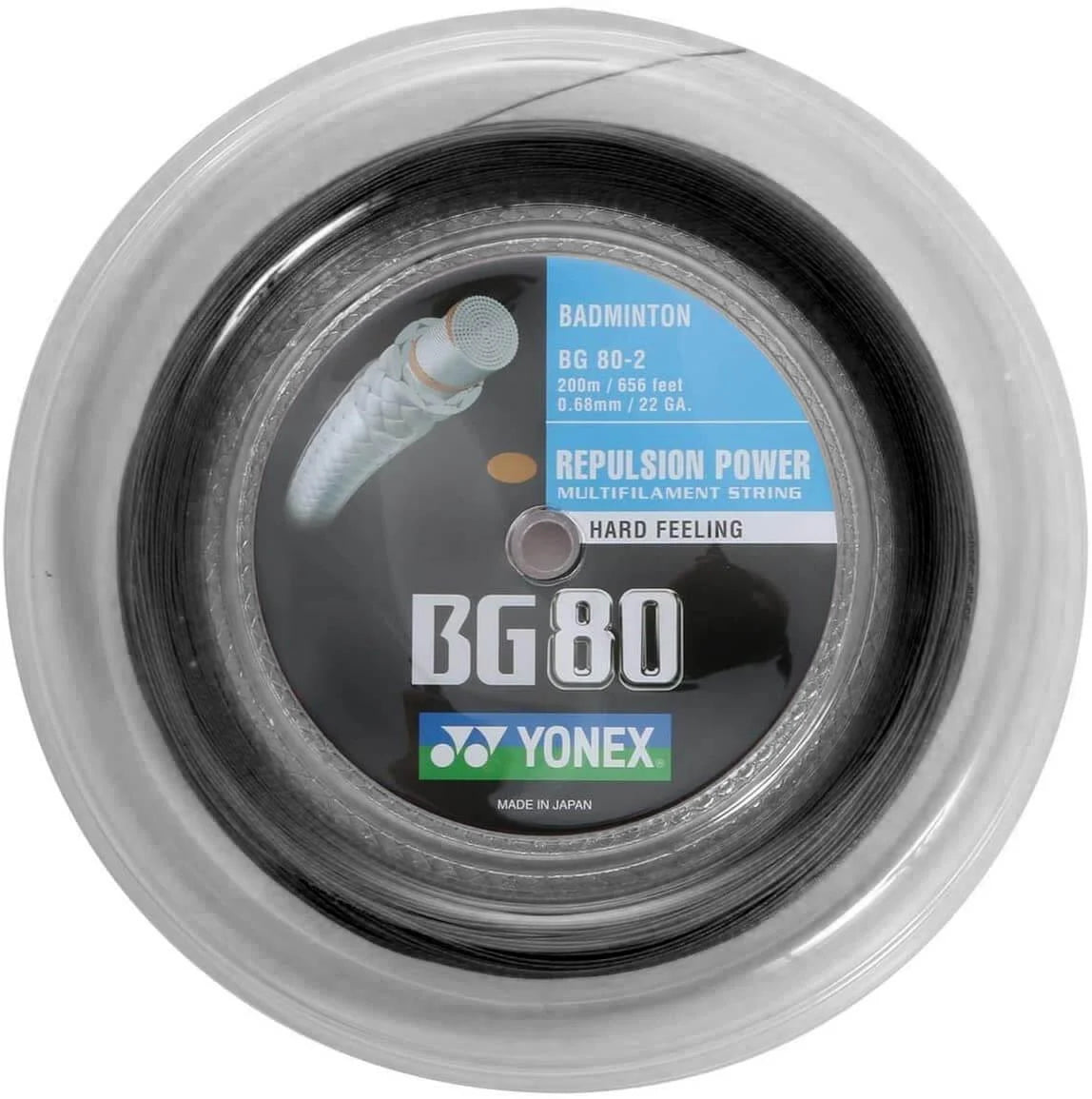 Yonex BG80 Badminton String Reel - High-Performance Badminton String for Power & Control | Perfect for Tournaments & Training Sessions