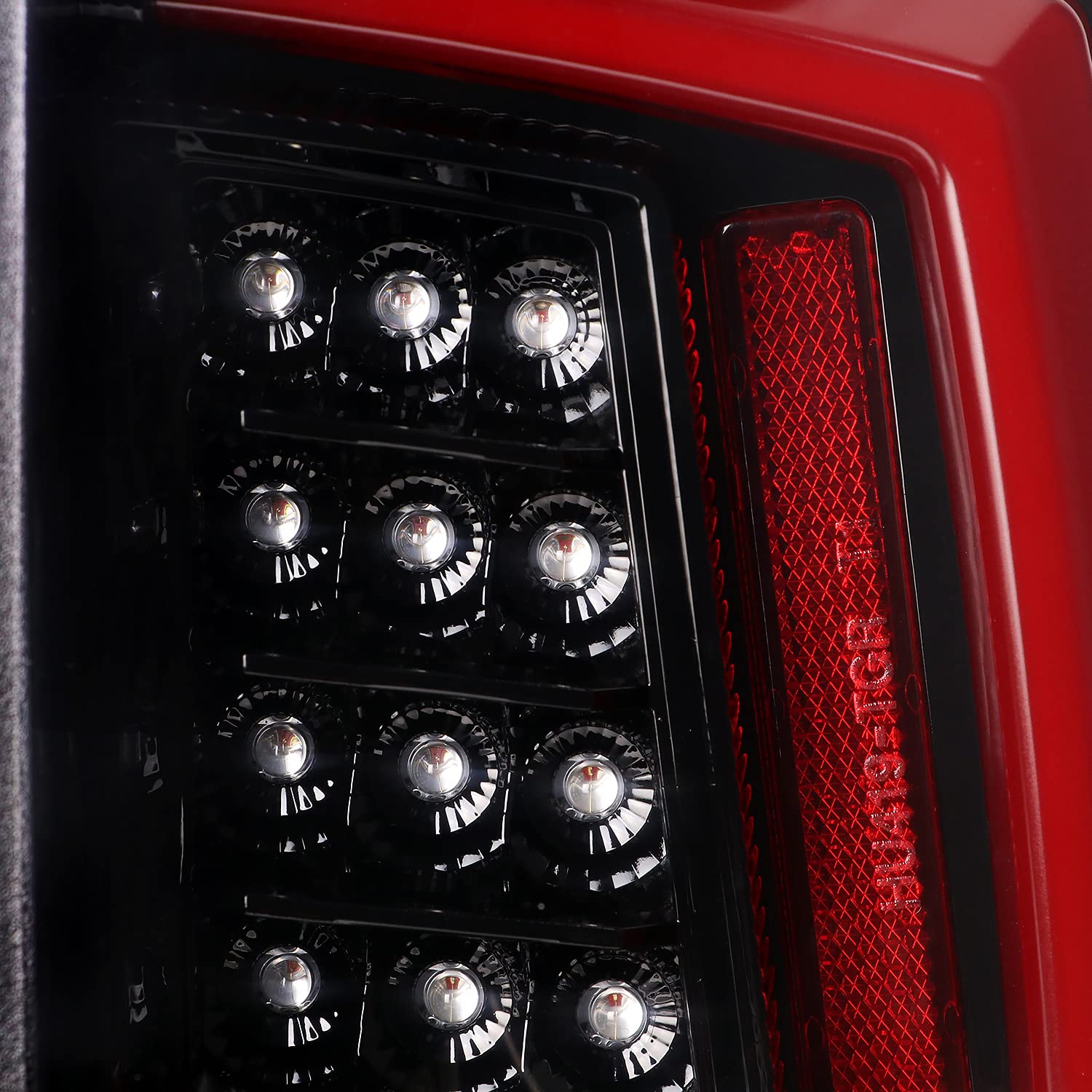 Spec-D Tuning Pearl Black LED Tail Lights with Red LED Light Bar for 2016-2022 Toyota Tacoma - Left & Right Pair Assembly - Upgrade Your Truck's Style & Safety for Night Driving & Off-Road Adventures