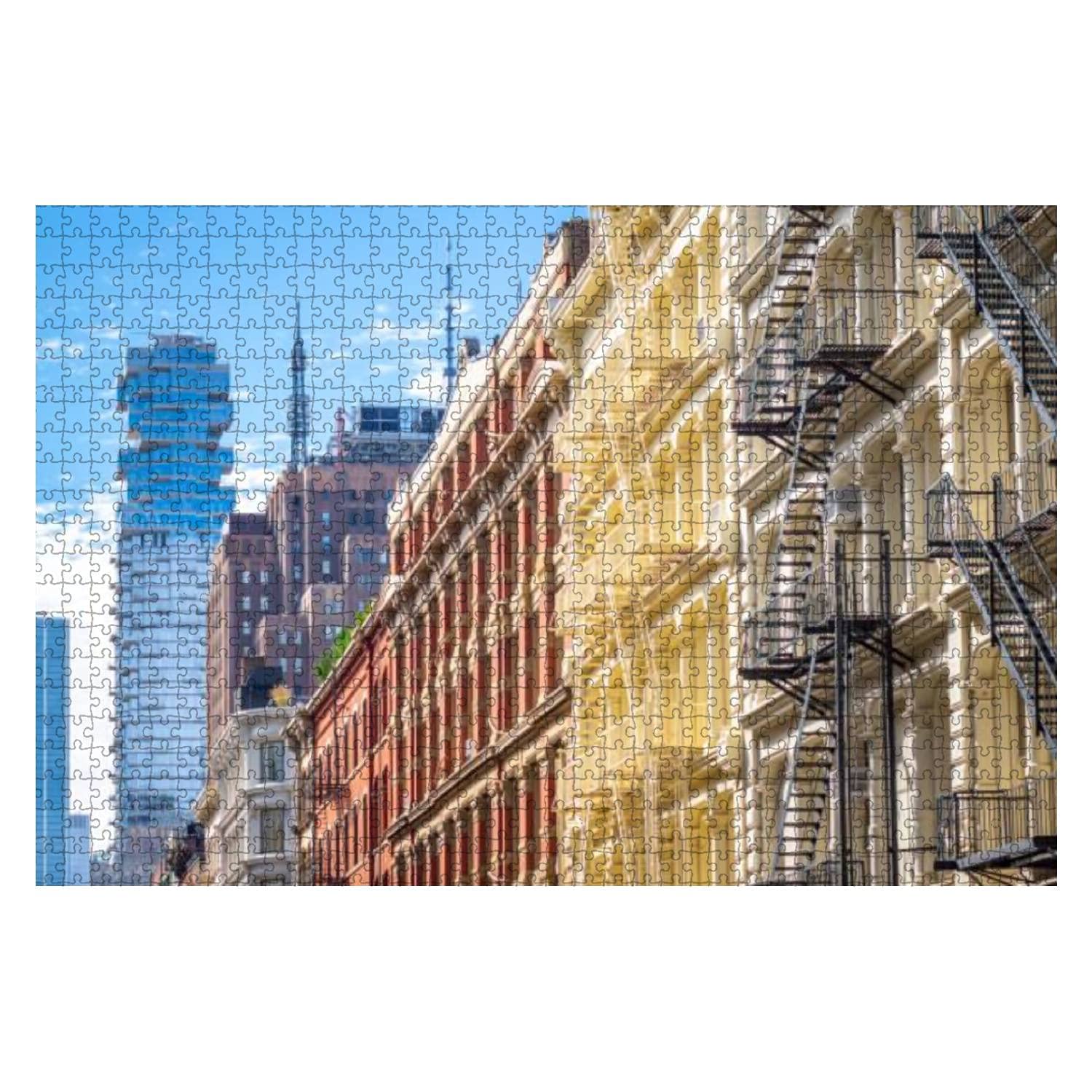1000-Piece Wooden Jigsaw Puzzle - 56 Leonard Street SOHO New York City Skyline Puzzle for Adults & Kids | Educational Brain Teaser, Stress Relief Game | Perfect for Family Game Night, Classroom Activities & Office Decor