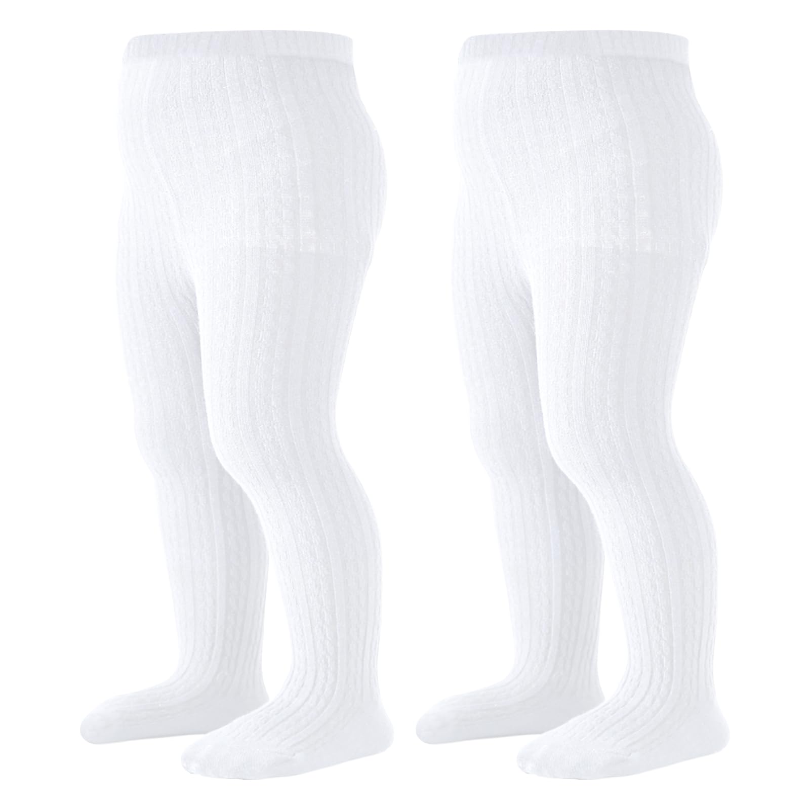 Baby Cable Knit Tights - Soft Cotton Warm Leggings for Toddlers | Cozy Winter Stockings & Pantyhose for Playtime, Daycare & Family Outings