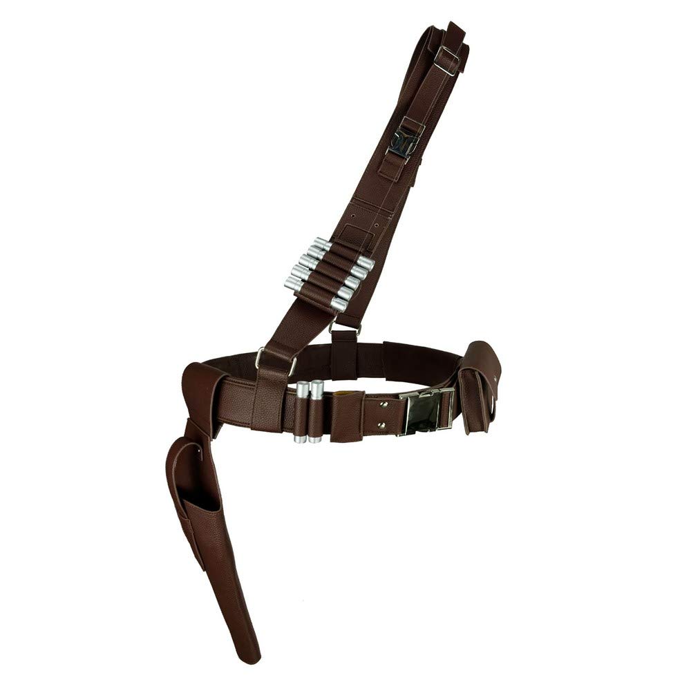 Mandalorian Belt Holster for Adults - Cosplay Costume Accessory with Pouches for Halloween, Star Wars Events & Comic Conventions