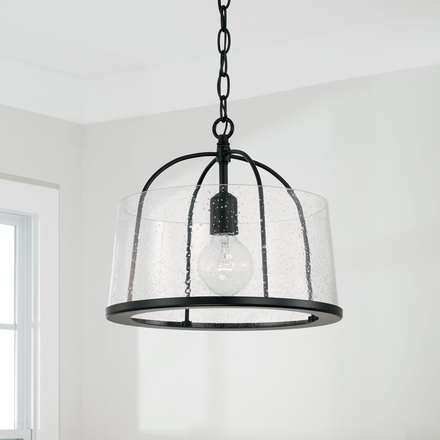 Capital Lighting One Light Flush Mount Ceiling Fixture - Modern LED Light for Bedroom, Hallway & Closet - Energy Efficient Indoor Lighting Solution