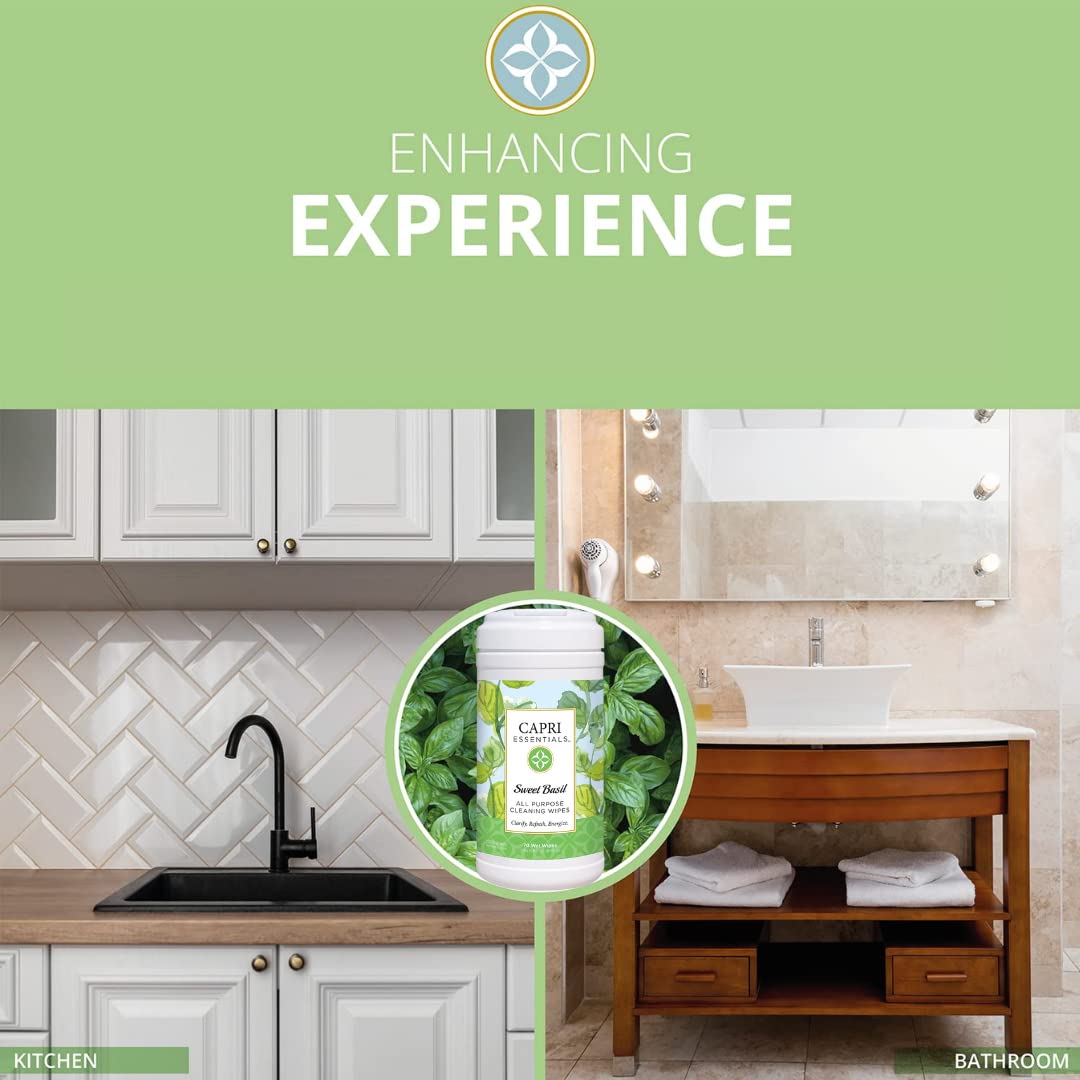 Aromatic All-Purpose Cleaning Wipes - 70 Count for Kitchen & Office
