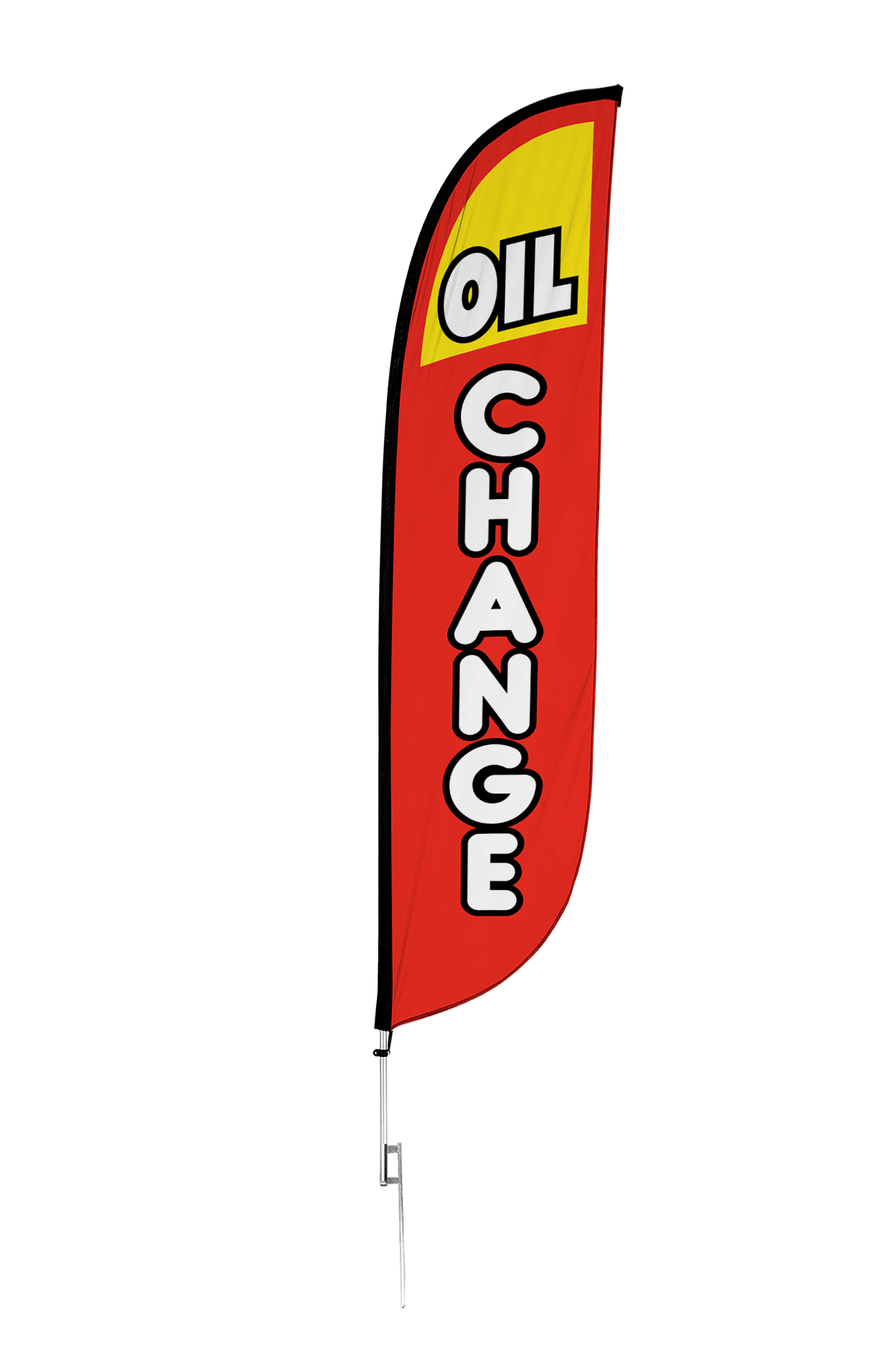 Premium Oil Change Feather Flag - High Visibility Car Service Advertising Banner for Auto Shops & Dealerships | Perfect for Promotions, Grand Openings & Driveway Sales