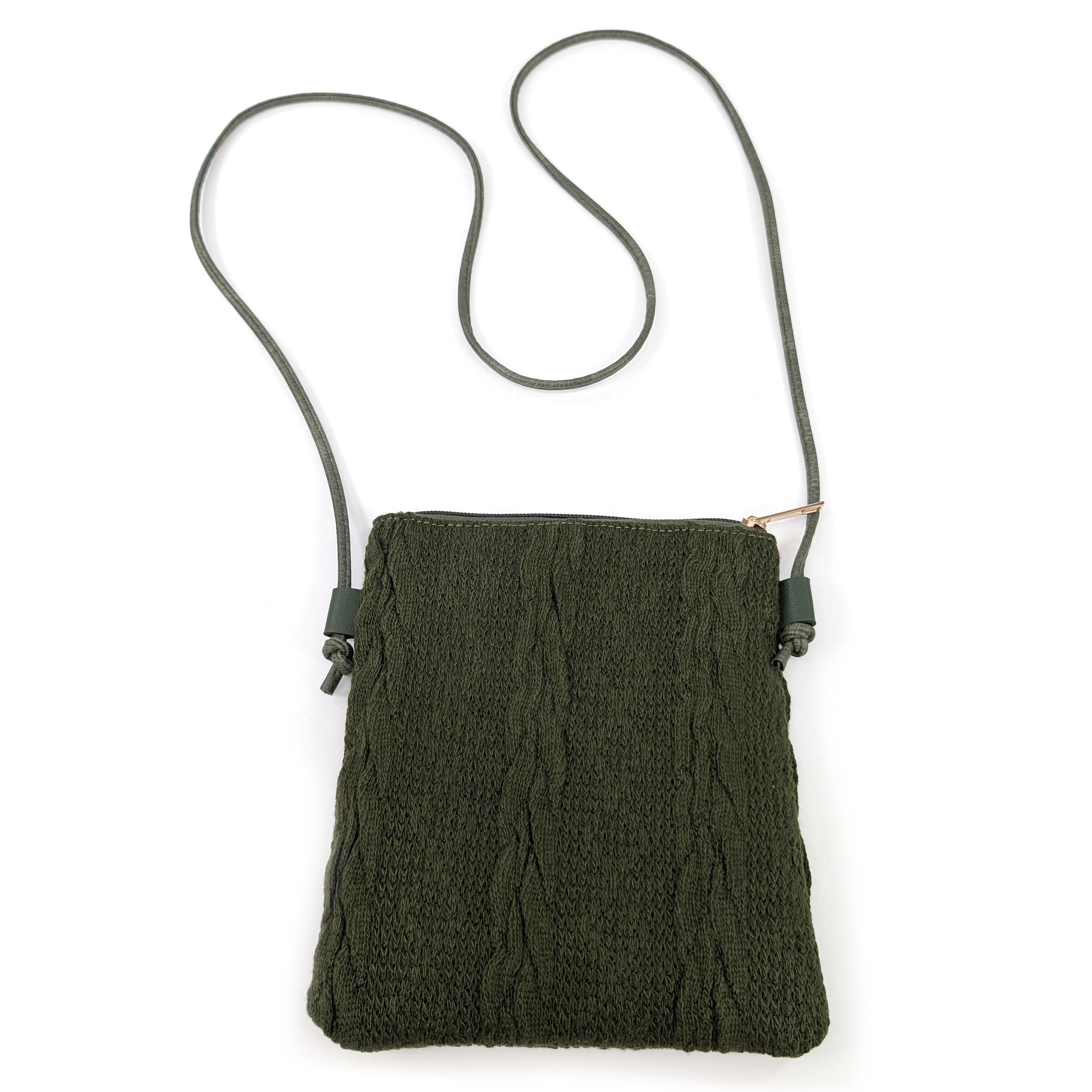 Stylish Dark Green Knitted Crossbody Bag for Women - Trendy Handbag for Everyday Use, Travel & Shopping