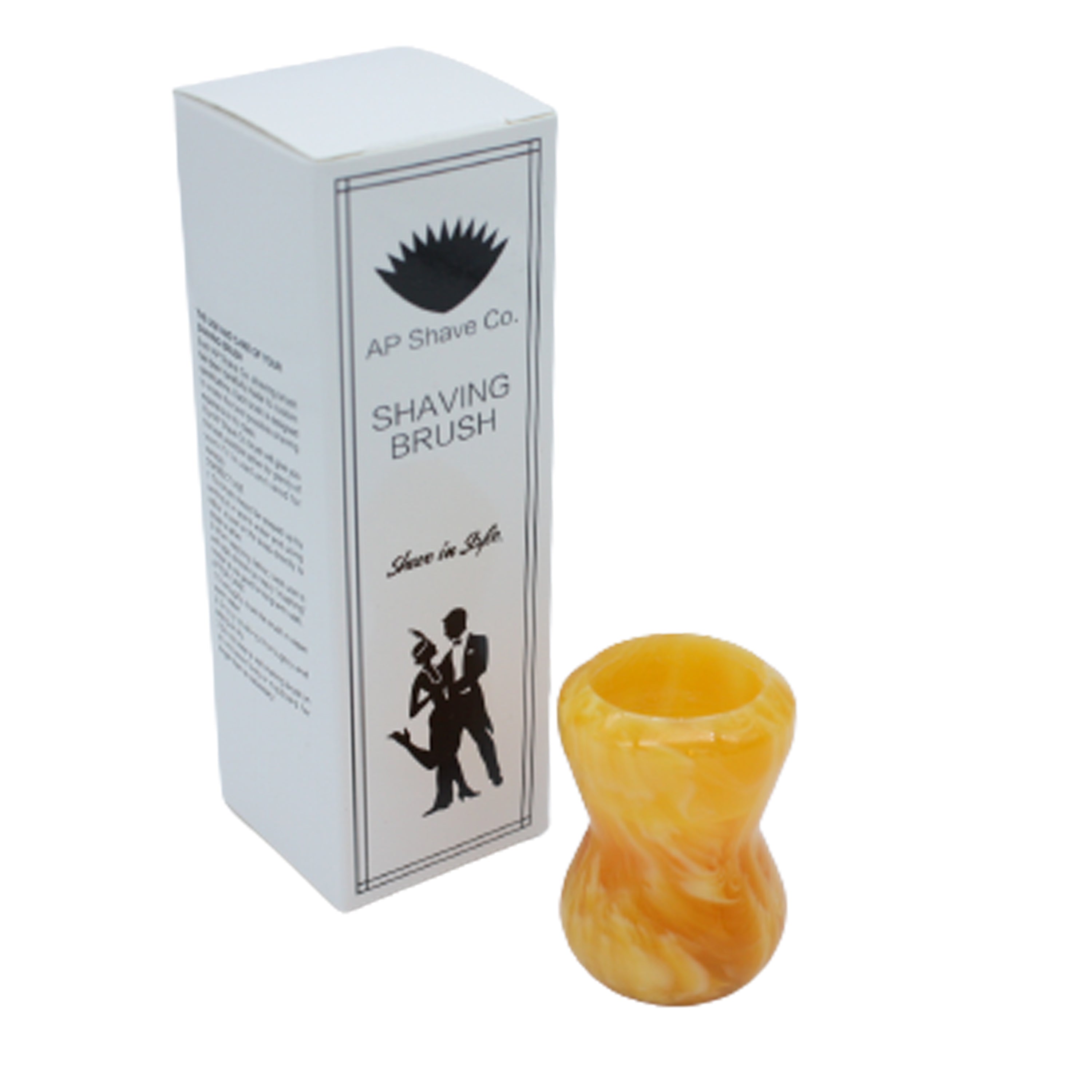 Premium Amber Handcrafted Shaving Brush Handle for Wet Shaving - Fits 24mm & 26mm Knots - Perfect for Traditional Barber Shaving & Luxury Grooming Gifts