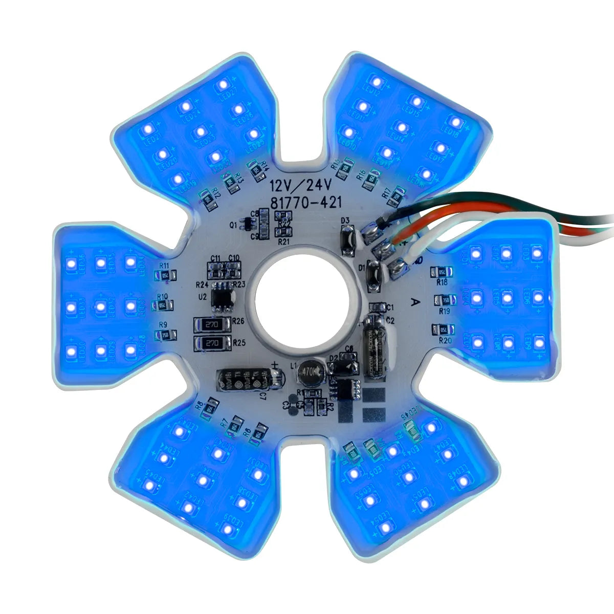 Blue LED Hexagonal Air Purifier Light - Portable Air Cleaner for Home, Office & Bedroom - Improve Air Quality with UV-C & HEPA Filter - Perfect for Allergies, Dust & Pet Dander