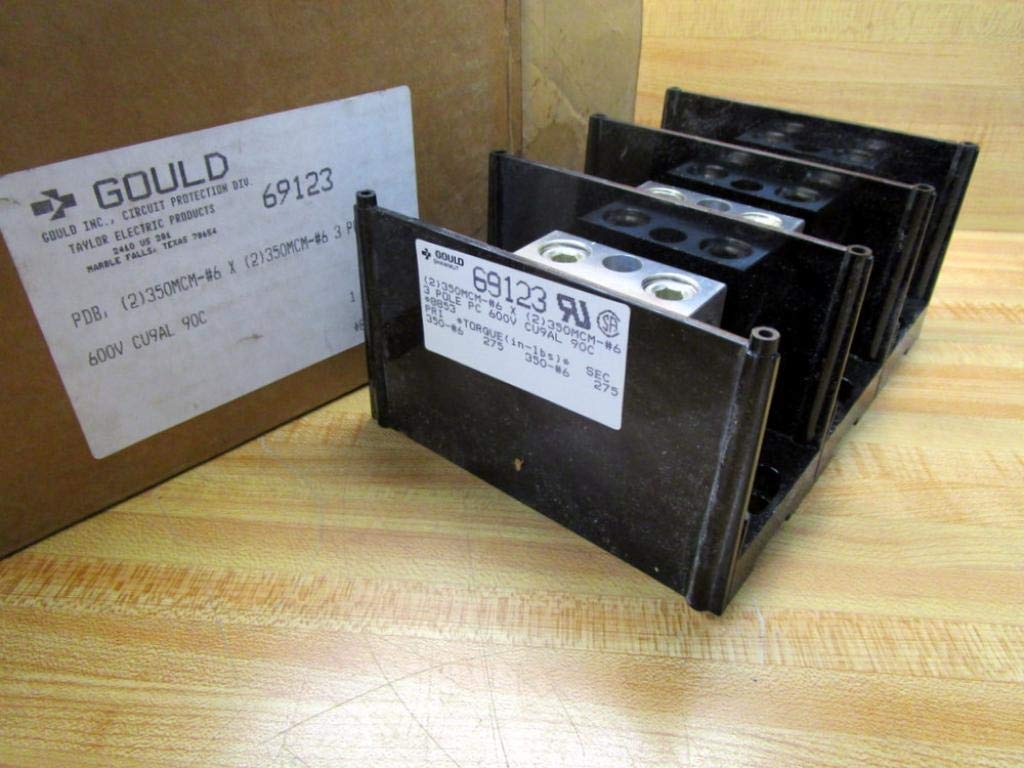 Gould 69123 Power Distribution Block - Heavy Duty Electrical Panel for Industrial & Commercial Use | Easy Installation & Reliable Power Distribution for Machinery, Equipment & Control Panels