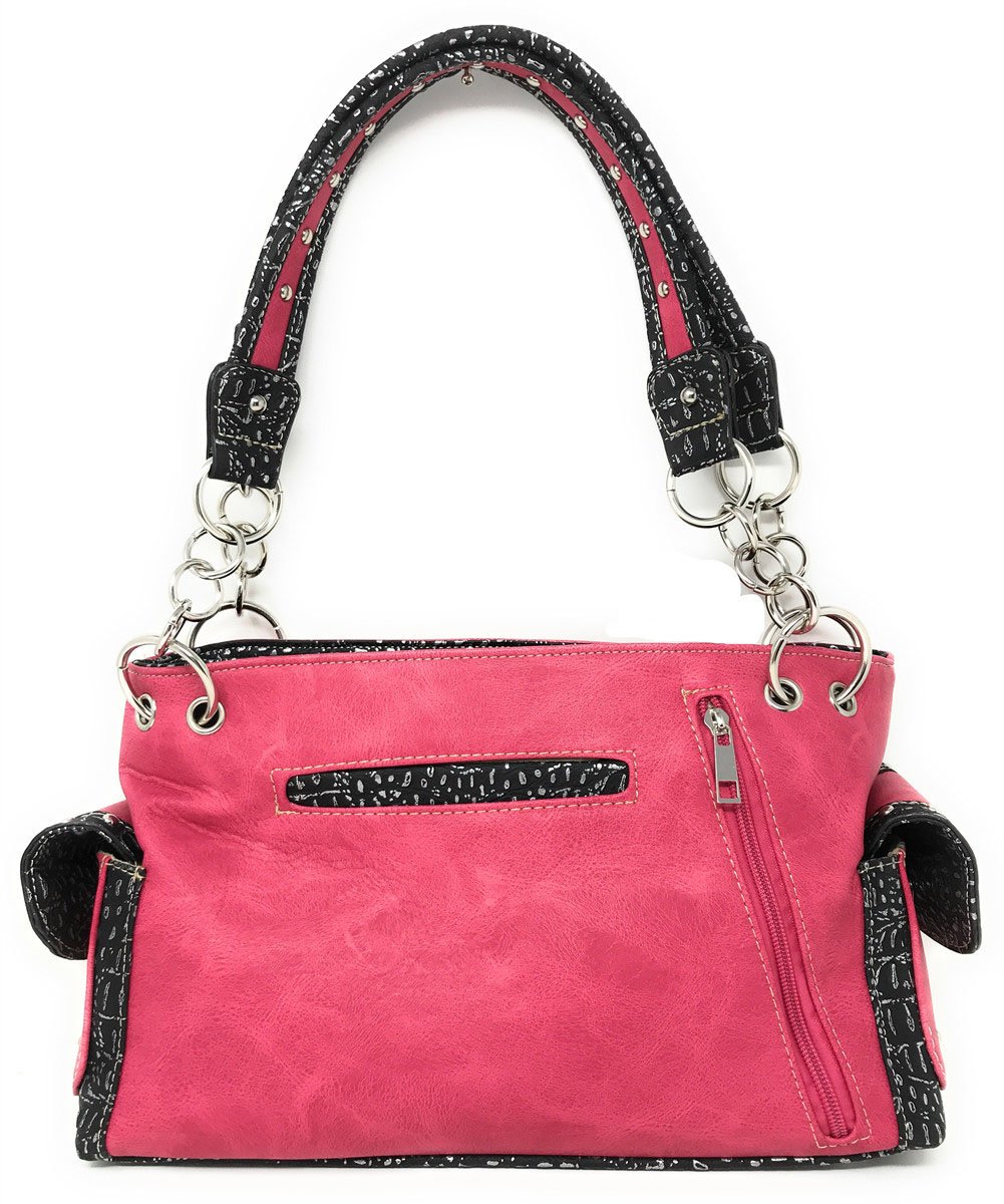 Texas West Women's Embroidered Metal Skull Crossbody Purse Handbag & Wallet Set - Gothic Boho Fashion Accessory for Women (7 Colors) - Perfect for Concerts, Halloween, and Everyday Use