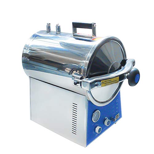 24L Stainless Steel High Pressure Steam Medical Autoclave Sterilizer - Portable Tabletop Autoclave for Dental Clinics, Tattoo Shops & Beauty Salons