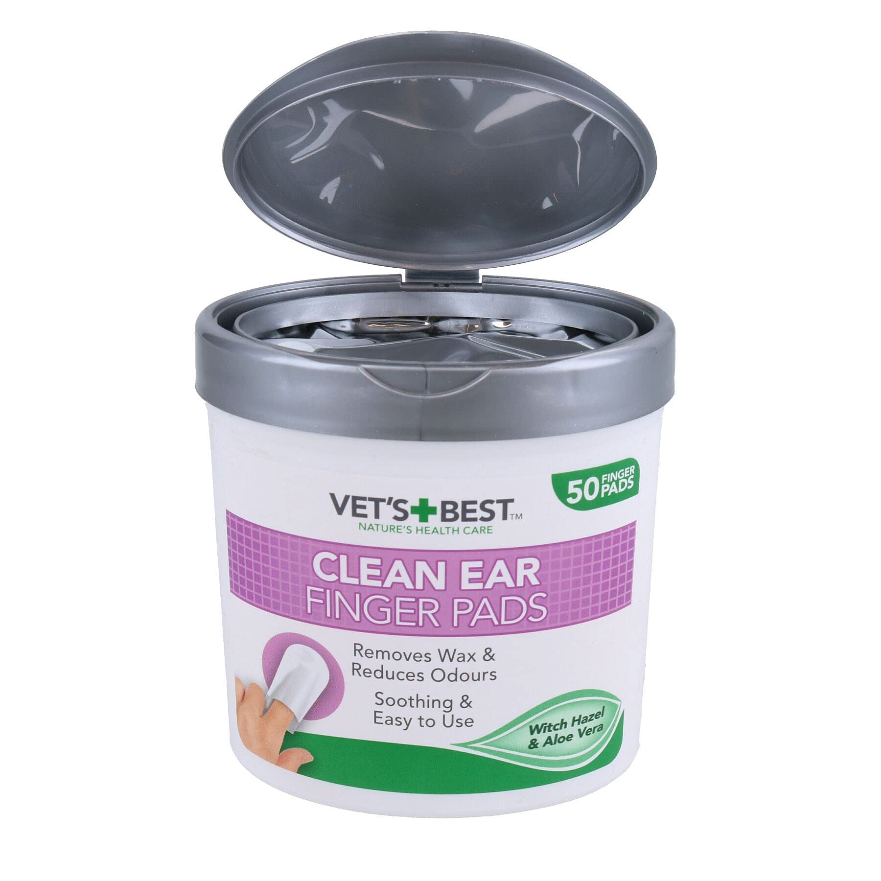 Dog Ear Cleaning Pads - 100PK Wax Remover Wipes for Pet Hygiene & Grooming