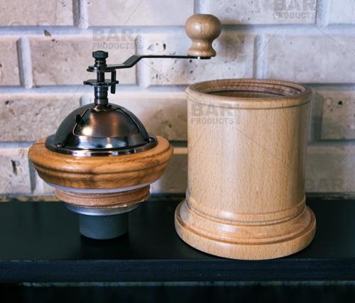 Premium Beechwood Manual Coffee Grinder - Adjustable Coarseness for Espresso, French Press & Pour Over - Hand Crank Coffee Mill for Home, Camping & Travel