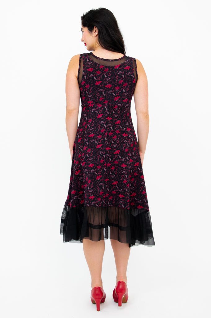 Danube Dress - Soft Red Bamboo Fabric Women's Summer Dress for Casual Wear, Beach Outings & Date Nights