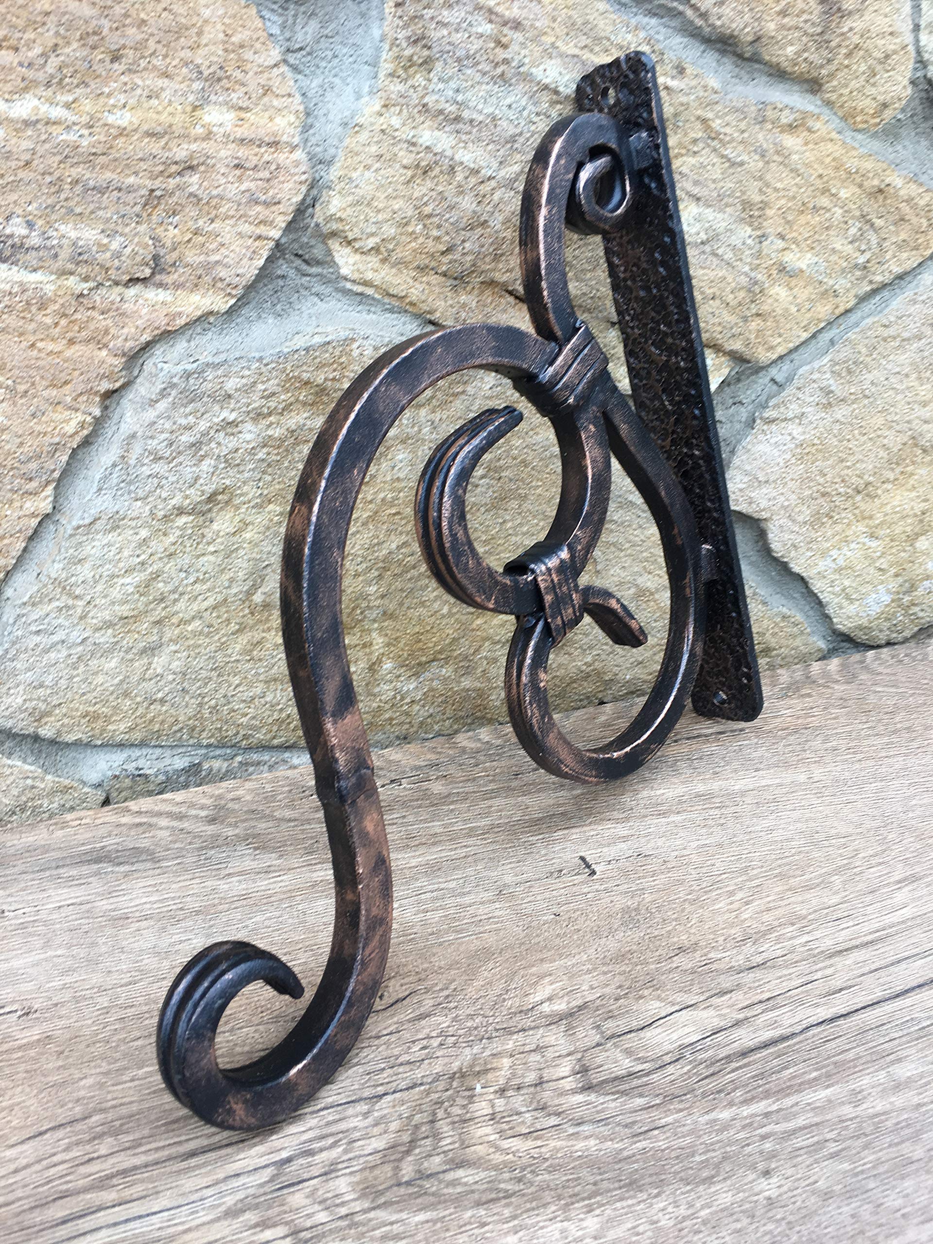 Rustic Iron Plant Hook - Elegant Anniversary Gift for Her - Wall Mounted Plant Hanger for Indoor/Outdoor Flower Pots - Perfect for Home Decor, Garden, Balcony & Patio