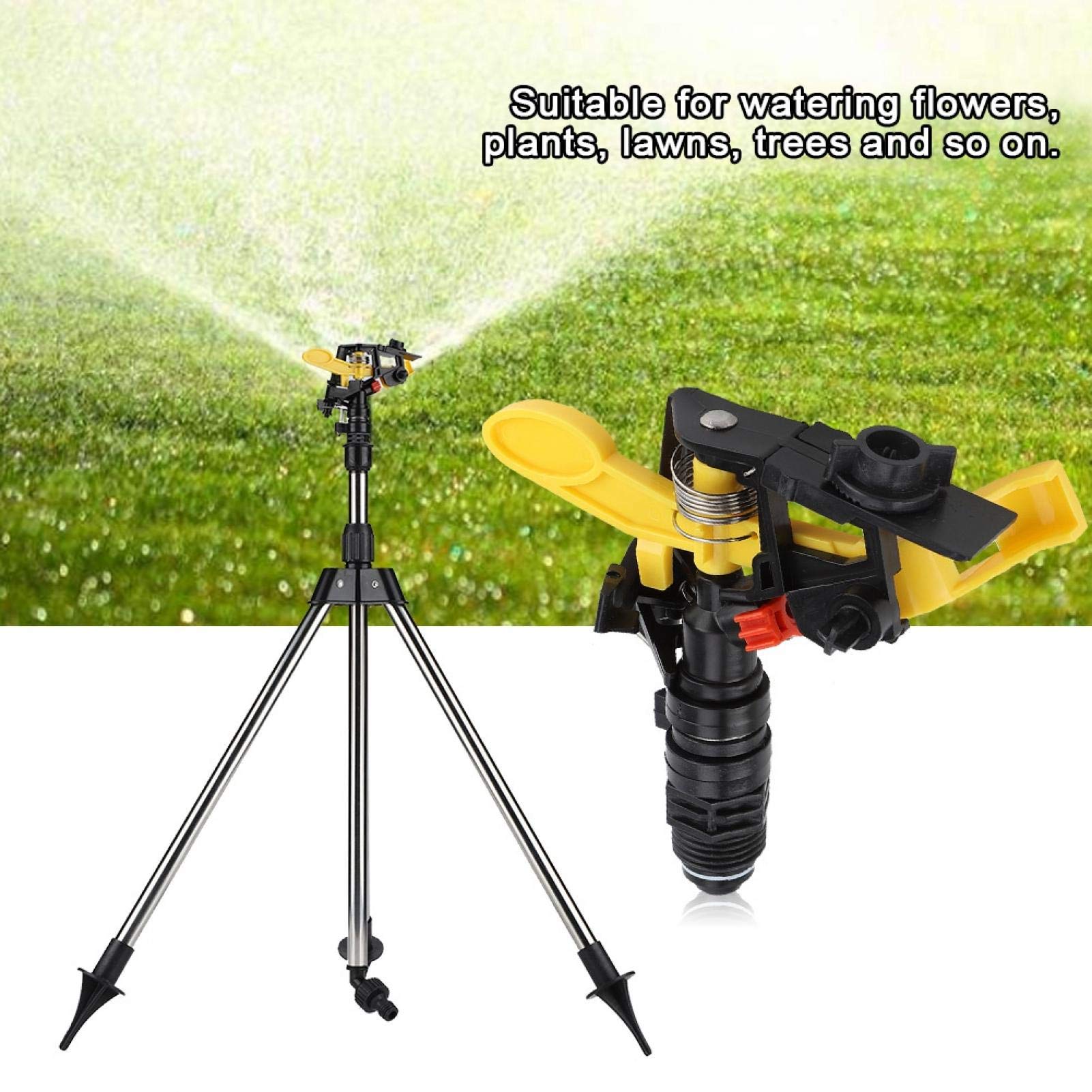 Water Irrigation Tool & Sprinkler Tripod Set - Uniform Plant Watering System for Lawns, Gardens & Trees | Water-Saving Yard & Courtyard Irrigation Solution | Perfect for Home Gardening, Landscaping & Agricultural Use