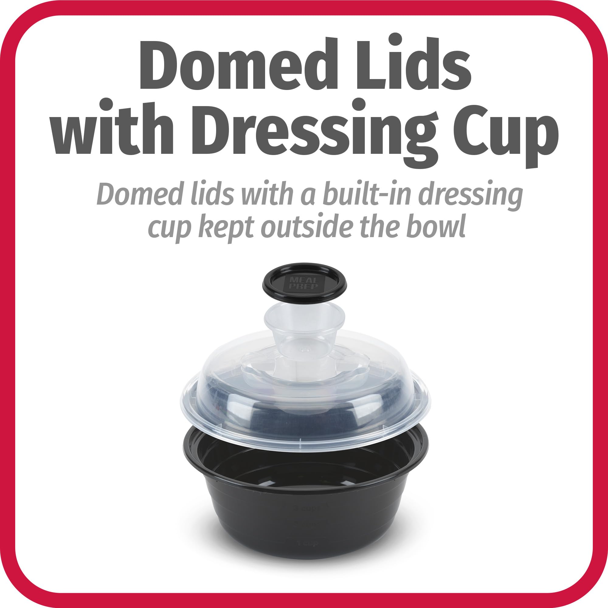 GoodCook BPA-Free Meal Prep Containers with Dressing Cups - 10-Piece Microwave & Dishwasher Safe Food Storage Set with Snap Lids | Perfect for Meal Prepping, Lunches, Office Meals & Healthy Eating