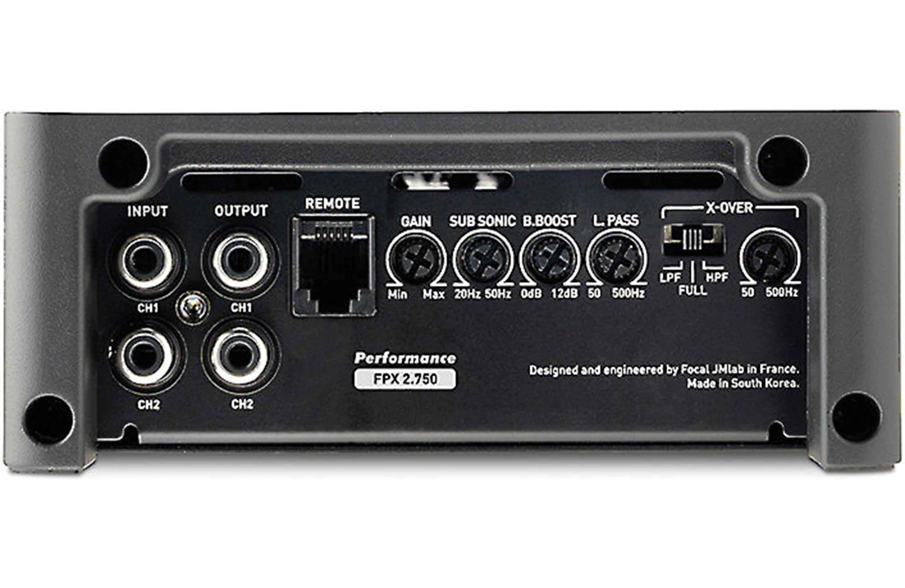Focal FPX 2.750 Performance 2-Channel Class D Car Amplifier - High Power Audio System for Cars, Trucks & SUVs | Perfect for Upgrading Vehicle Sound System
