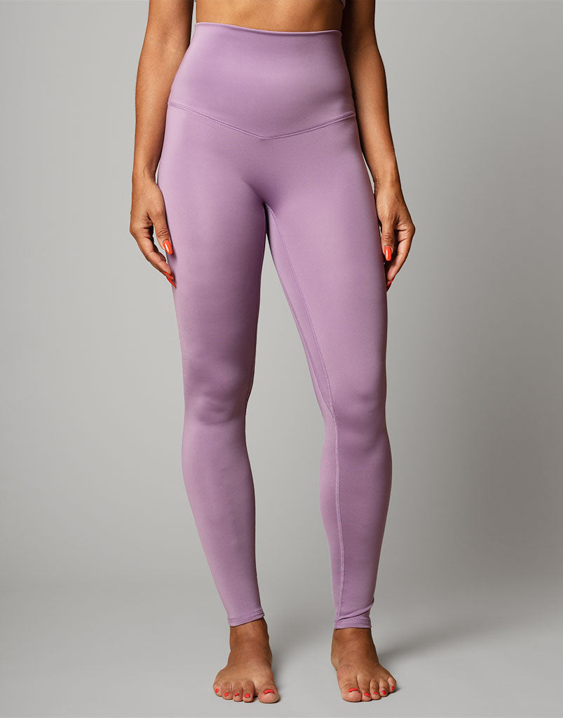 Women's High Waisted Freestyle Flat Front Leggings in Lavender - Perfect for Yoga, Workouts & Casual Wear
