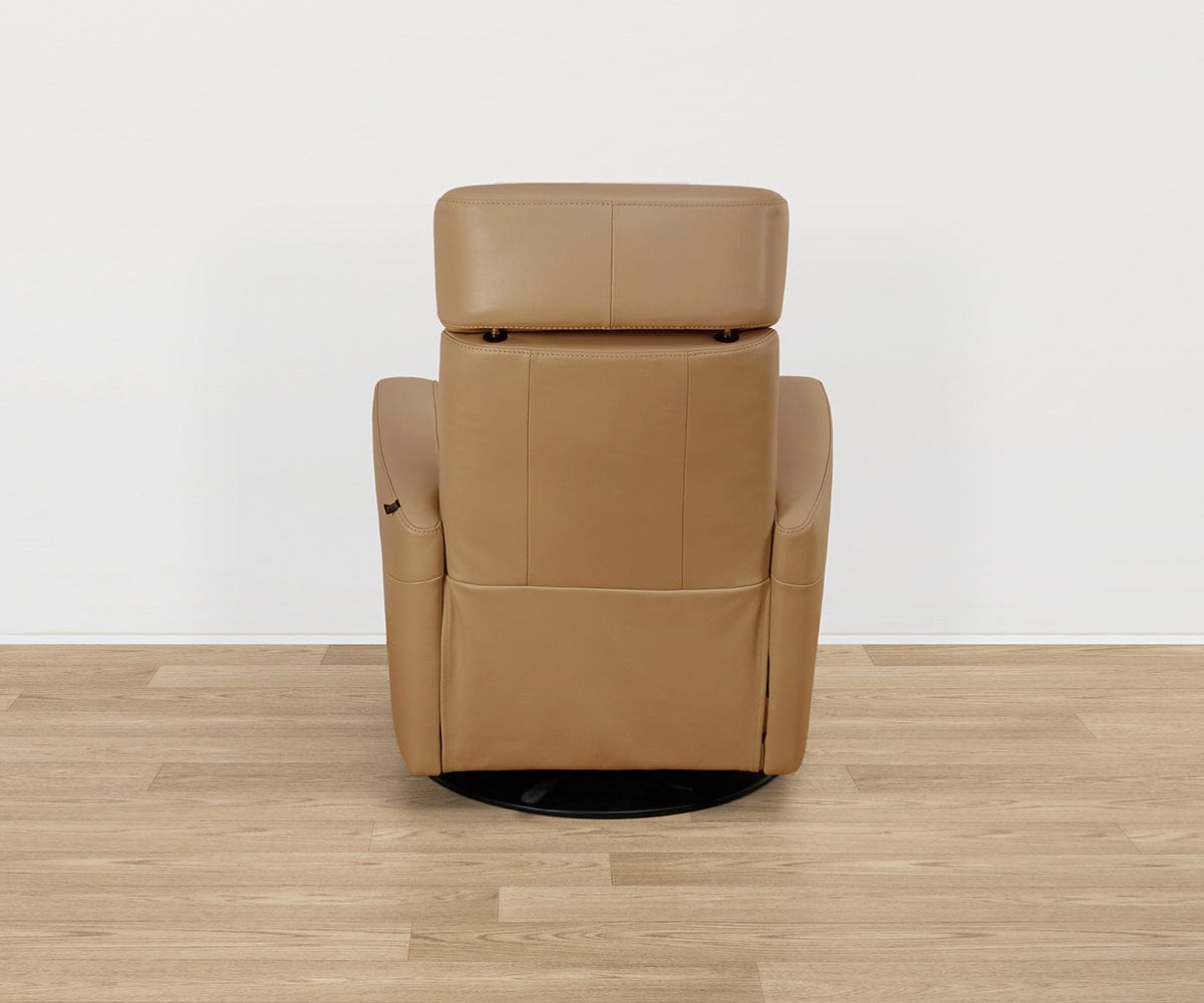 Norrell Power Leather Recliner Chair - Electric Lift Recliner with Massage & Heat for Elderly - Comfortable Leather Sofa for Living Room, Bedroom & Home Theater