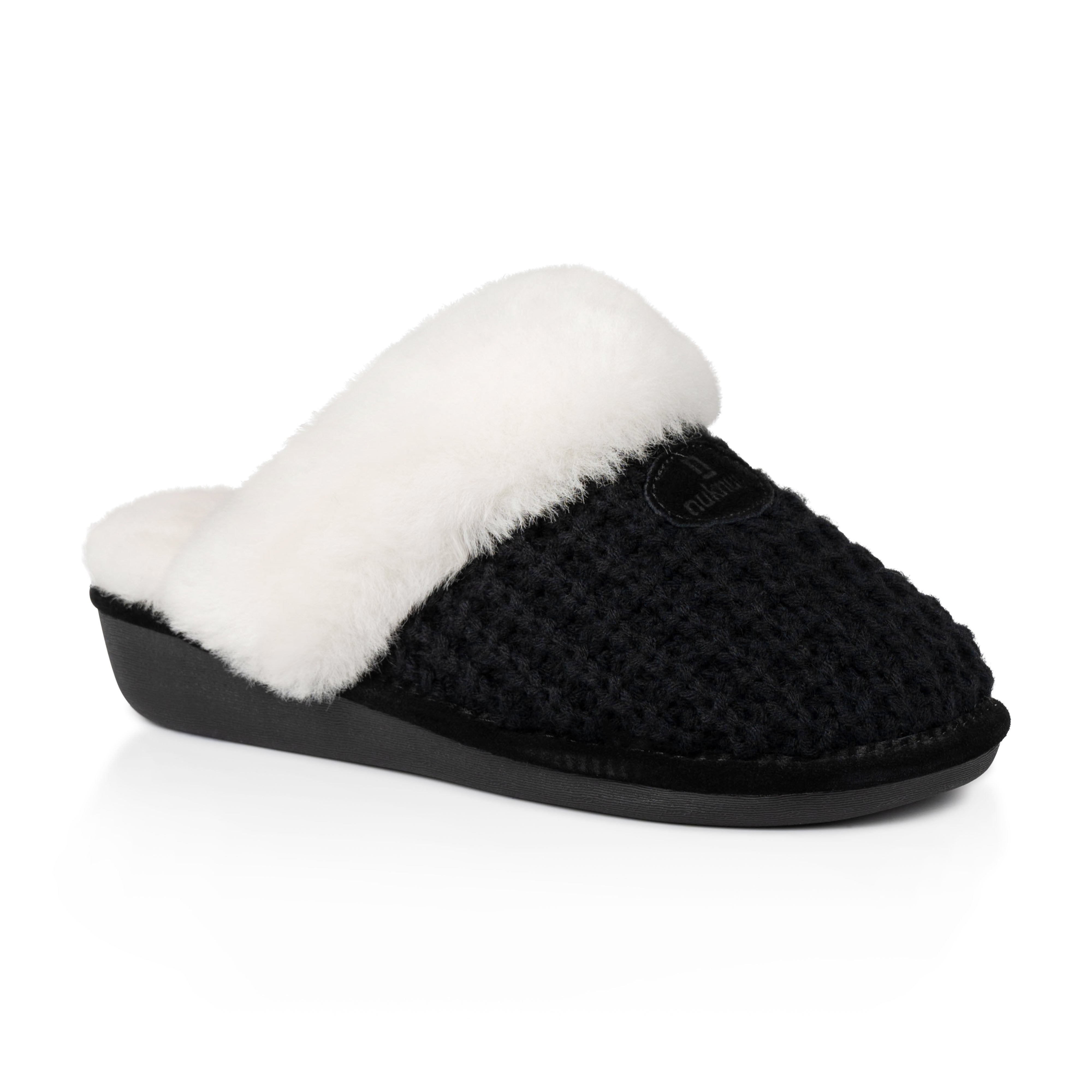 Cass Women's Comfortable Memory Foam Slippers - Soft Indoor/Outdoor House Shoes for Relaxation (Black) - Perfect for Lounging at Home, Morning Coffee, and Quick Errands