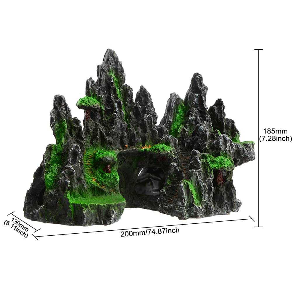 Large Aquarium Mountain Stone Decor for Fish & Reptiles - Mini Garden Landscape