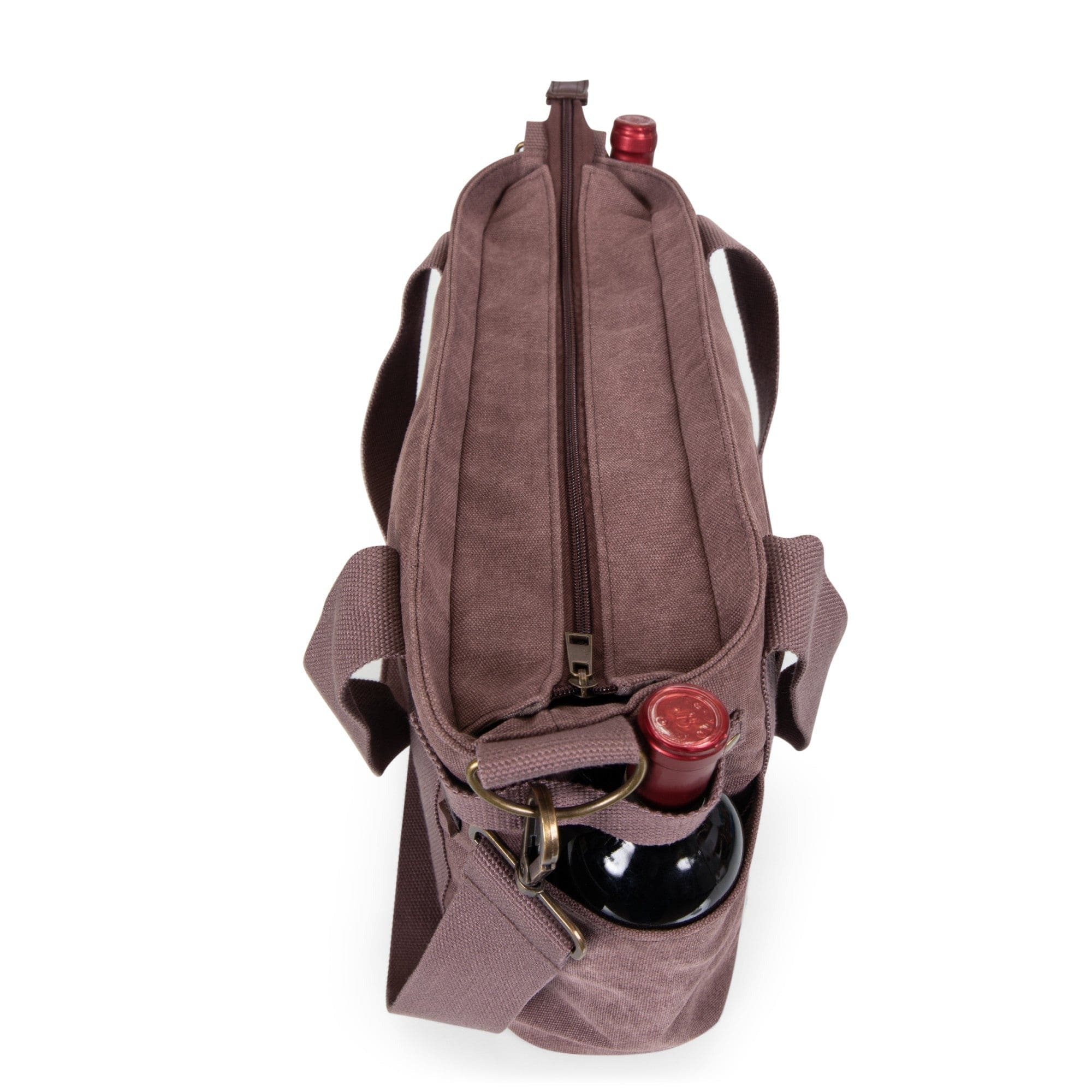 Premium Purple Canvas Temecula Wine and Cheese Tote Bag - Perfect for Picnics, Wine Tasting & Outdoor Gatherings