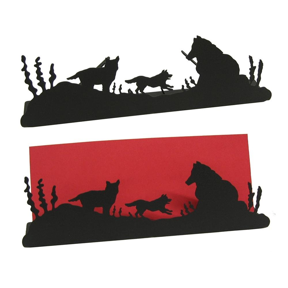 Innovative Fabricators Wolf & Cubs Desk Letter Holder - Stylish Office Organizer for Paper, Mail & Documents - Perfect for Home, Office & Workspace Decor