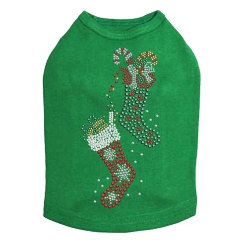 Christmas Stockings for Dogs - Festive Holiday Pet Tank Tops in Multiple Colors - Perfect for Christmas Photos & Pet Parties