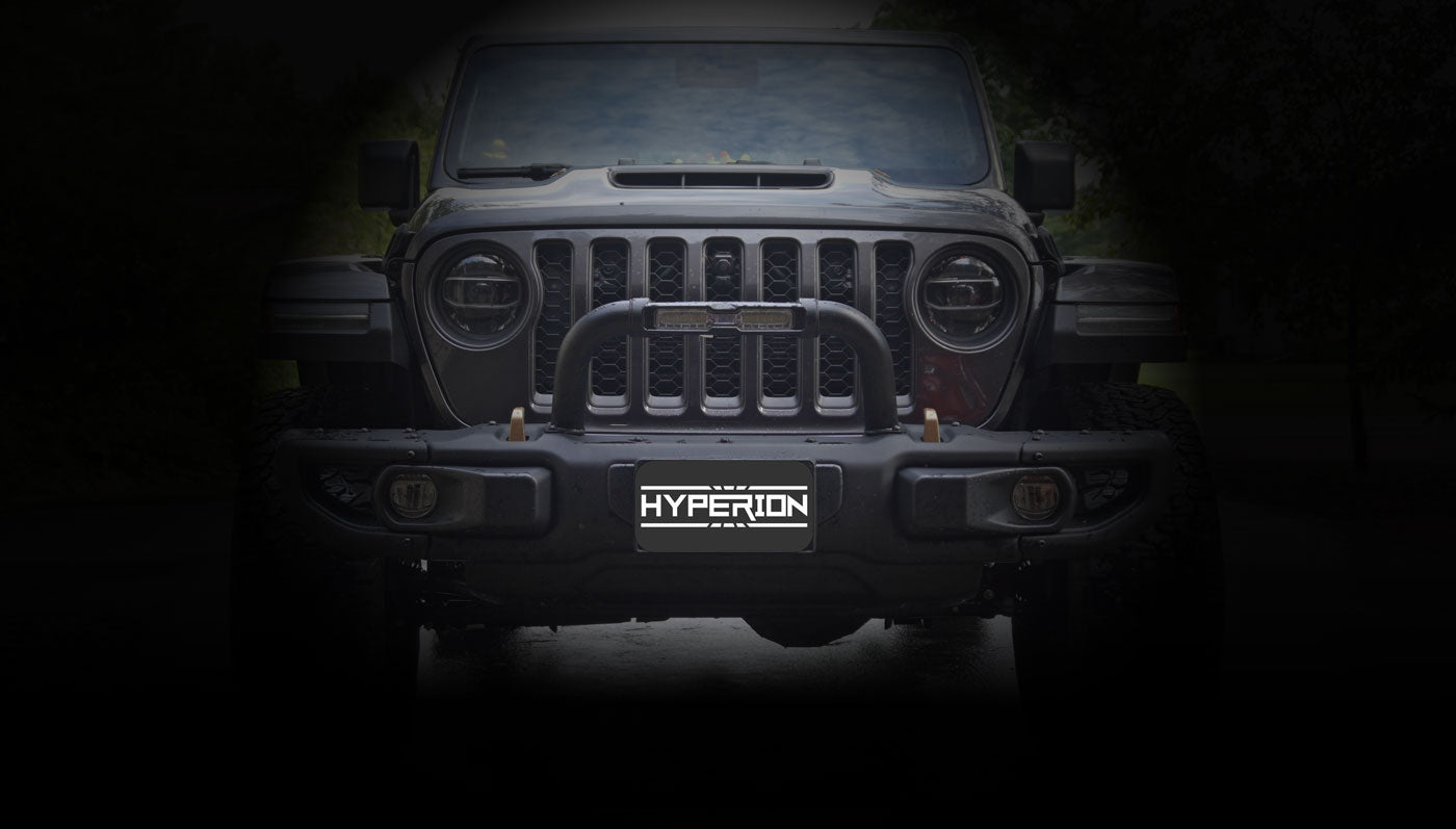 TYRI V12 Black 4300 eLumen Hyperion LED Light Bar for Jeep Wrangler JL - Off-Road Adventure & Night Driving Lighting Solution
