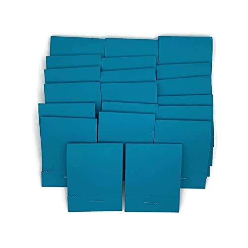 Teal Matchbook Notepads Set of 20 - Mini Memo Pads for Party Favors, Wedding Gifts, Office Supplies & Travel Essentials - Perfect for Notes, Grocery Lists & Quick Reminders