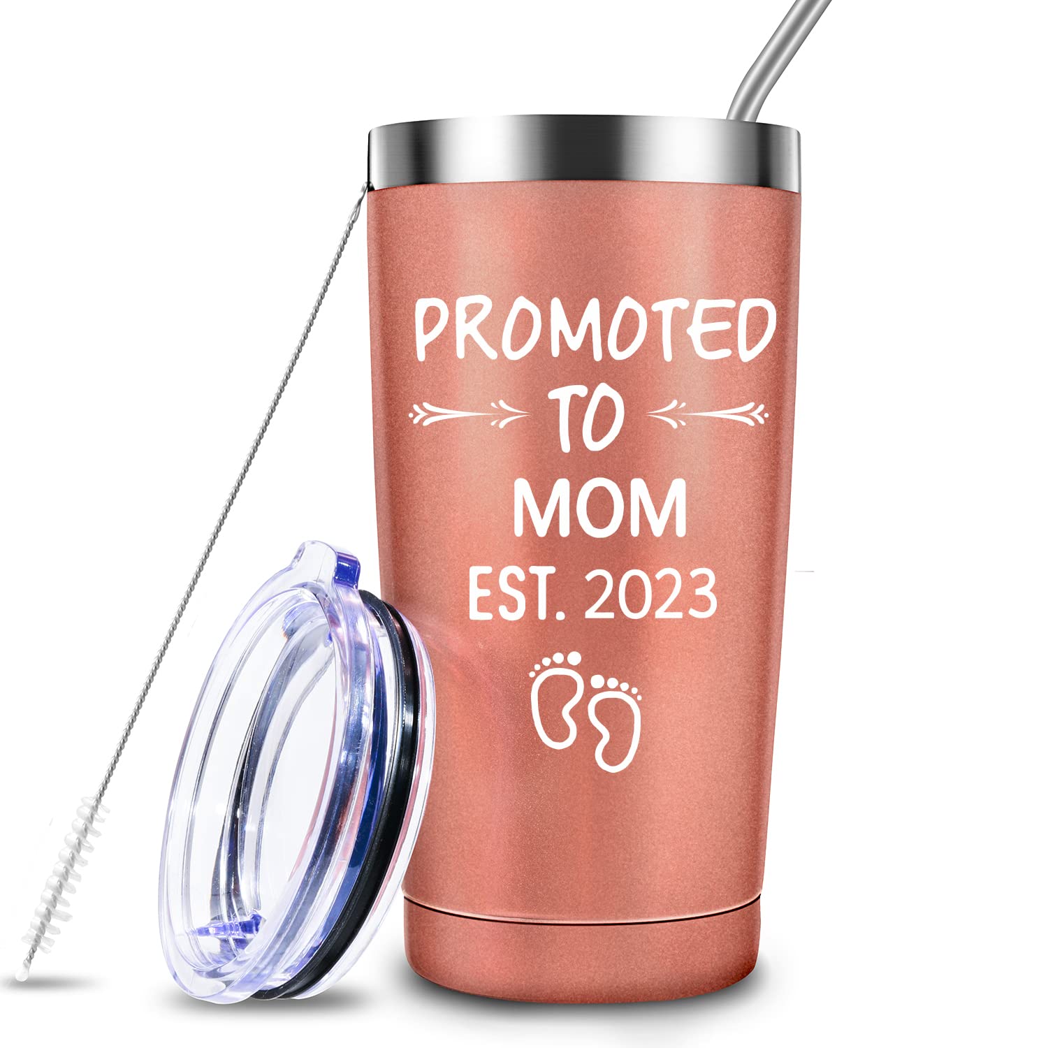 JERIO 2023 New Mom Gift Set - 20oz Stainless Steel Tumbler for First-Time Moms, Pregnancy & Mother's Day Essentials - Perfect for Home, Office & On-the-Go Hydration