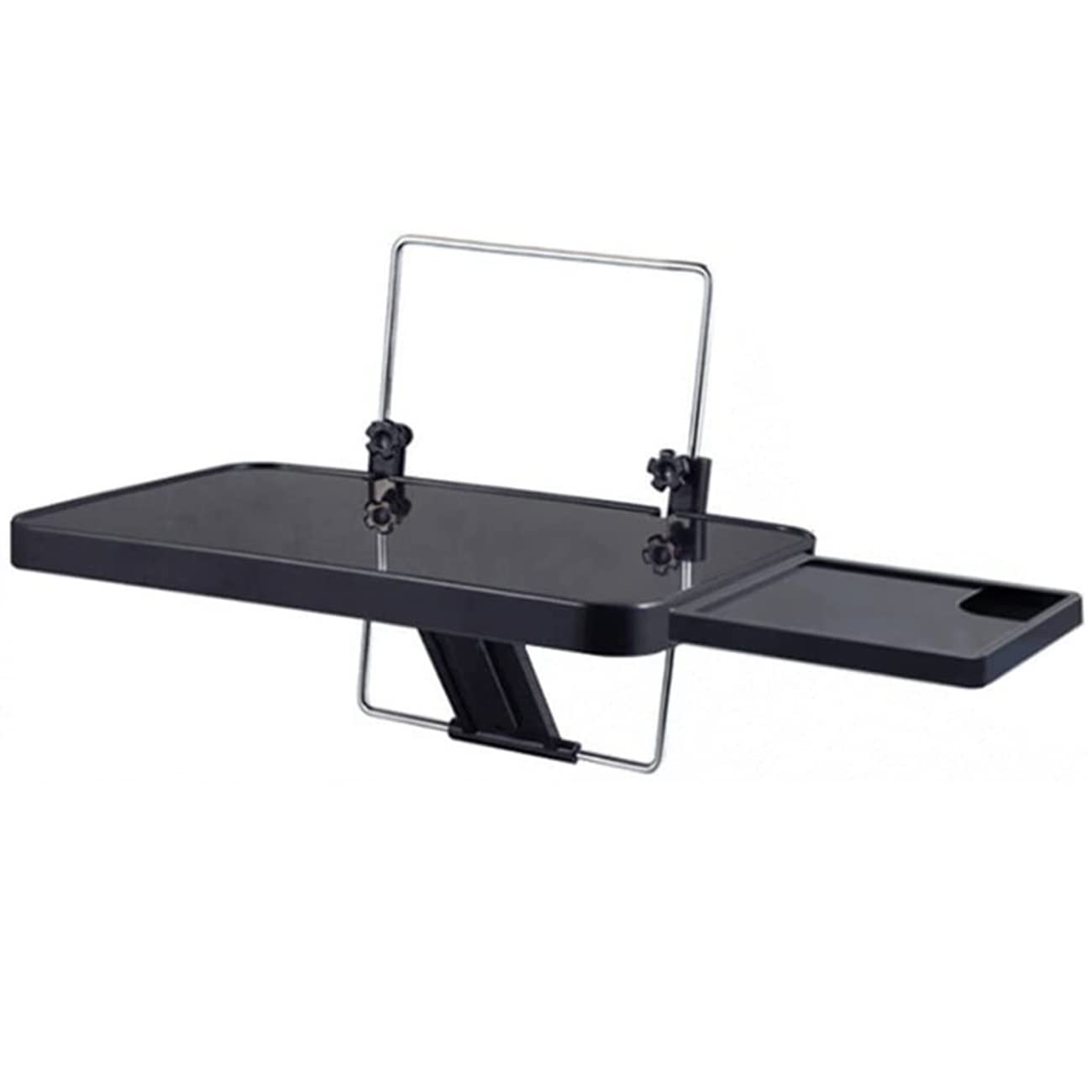 2 in 1 Car Steering Wheel Tray & Back Seat Headrest Tray - Portable Laptop Desk for Eating, Drinking & Working in Car | Perfect for Road Trips, Commuting & Office on the Go
