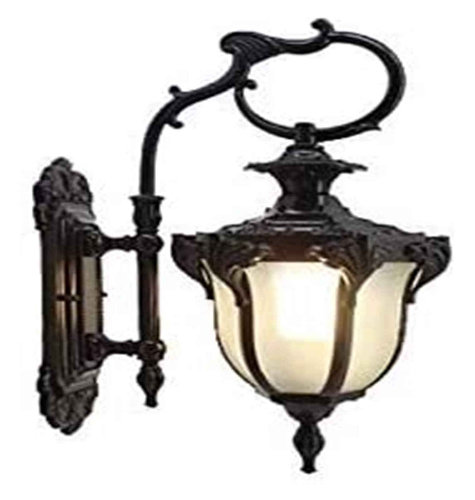 Vintage Aluminum Outdoor Wall Lantern - Antique Industrial Porch Light with Rainproof Glass for Garden, Pathway, and Home Exterior Lighting | Perfect for Patio, Deck, and Entryway Decor