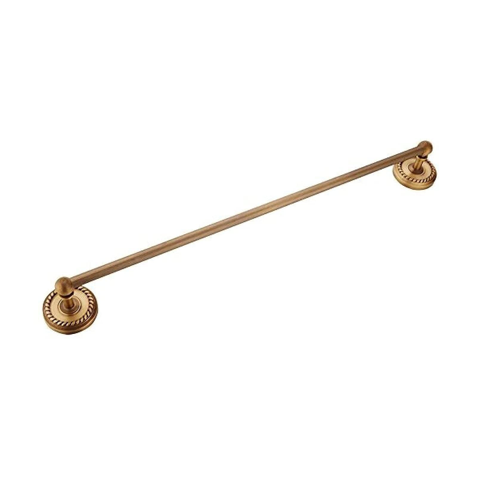 Copper Single Pole Towel Bar - Bathroom Towel Rack & Shelf Hanger - No Drill Wall Mounted Bathroom Accessories for Spa, Hotel & Home Decor