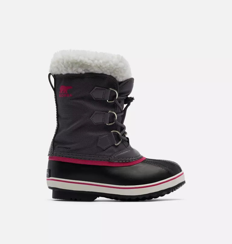 Sorel Pulse Black Nylon Yoot Pac Youth Boots - Waterproof Winter Snow Boots for Kids & Teens - Perfect for School, Outdoor Play & Cold Weather Adventures