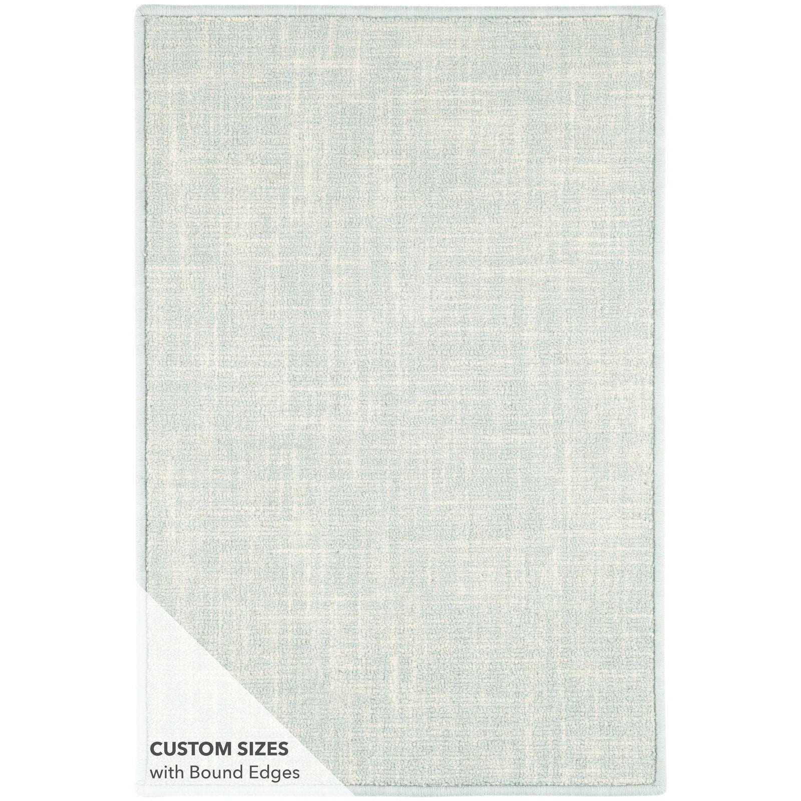 Dash & Albert Crosshatch Sky Micro Hooked Wool Rug - Soft & Durable Handmade Area Rug for Living Room, Bedroom, Nursery - Perfect for Cozy Home Decor & High Traffic Areas