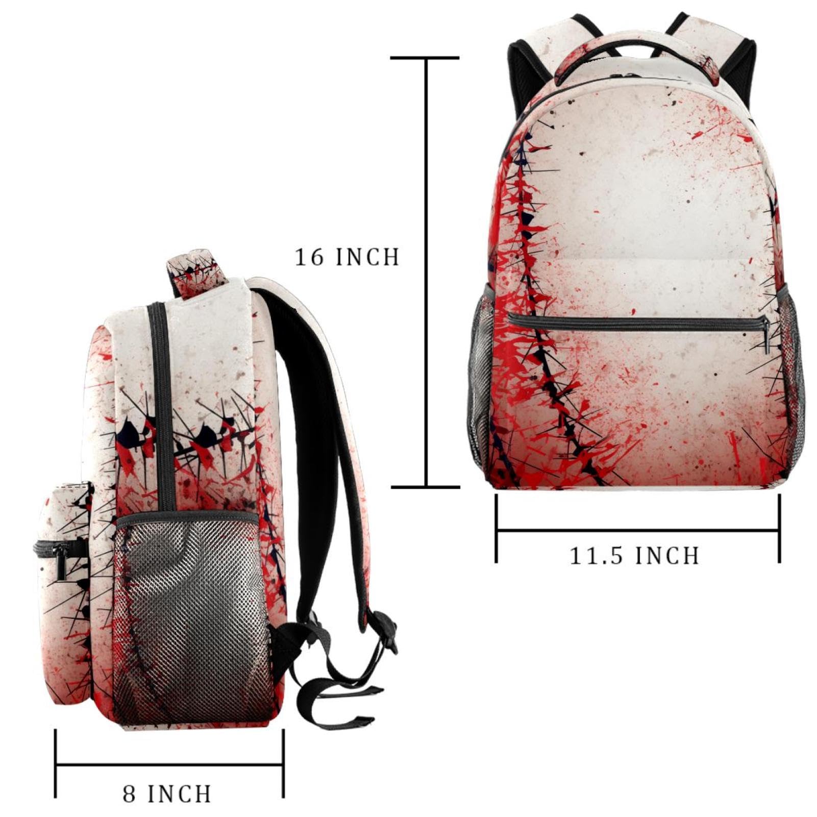 Men's & Women's Travel Backpack with Baseball Texture - Durable & Stylish Backpack for Commuting, Hiking & Daily Use