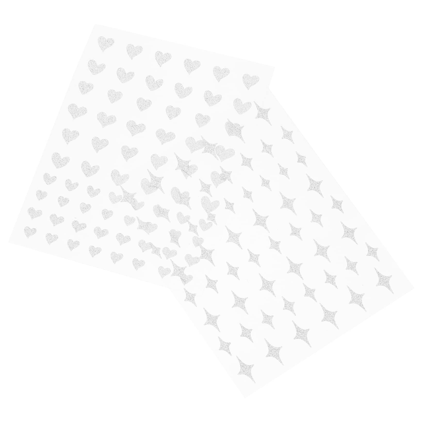Minkissy 6 Sheets Silver Love Nail Star Stickers - Self-Adhesive Nail Decals for Manicure, Heart & Star Nail Art Designs | Perfect for Parties, Weddings, and Special Occasions