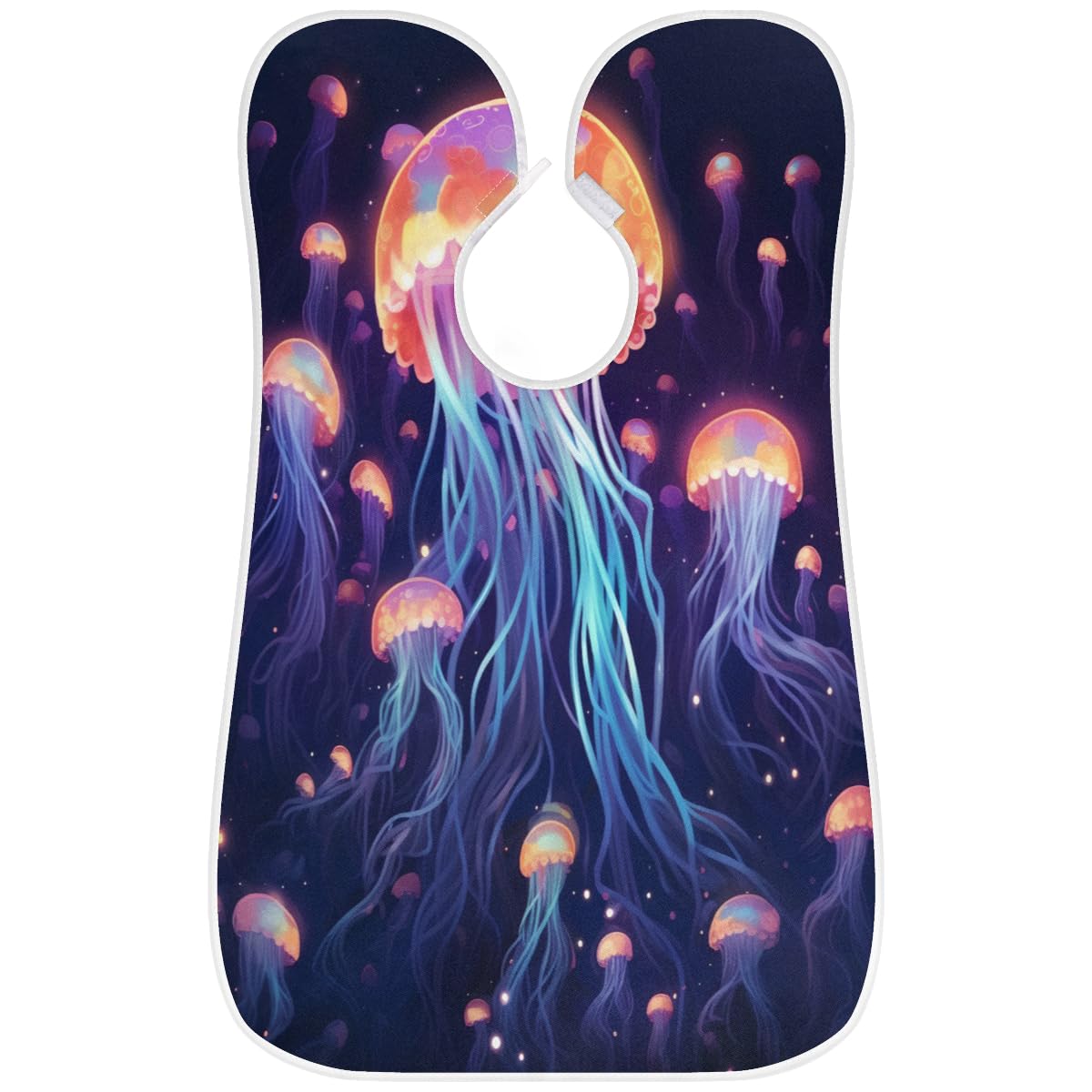 Jellyfish Starry Sky Beard Shaving Bib for Men - Waterproof Hair Dye Apron & Barber Cape for Beard Trimming, Haircut & Makeup - Sink Hair Catcher & Styling Tool - Perfect for Home Grooming & Salon Use