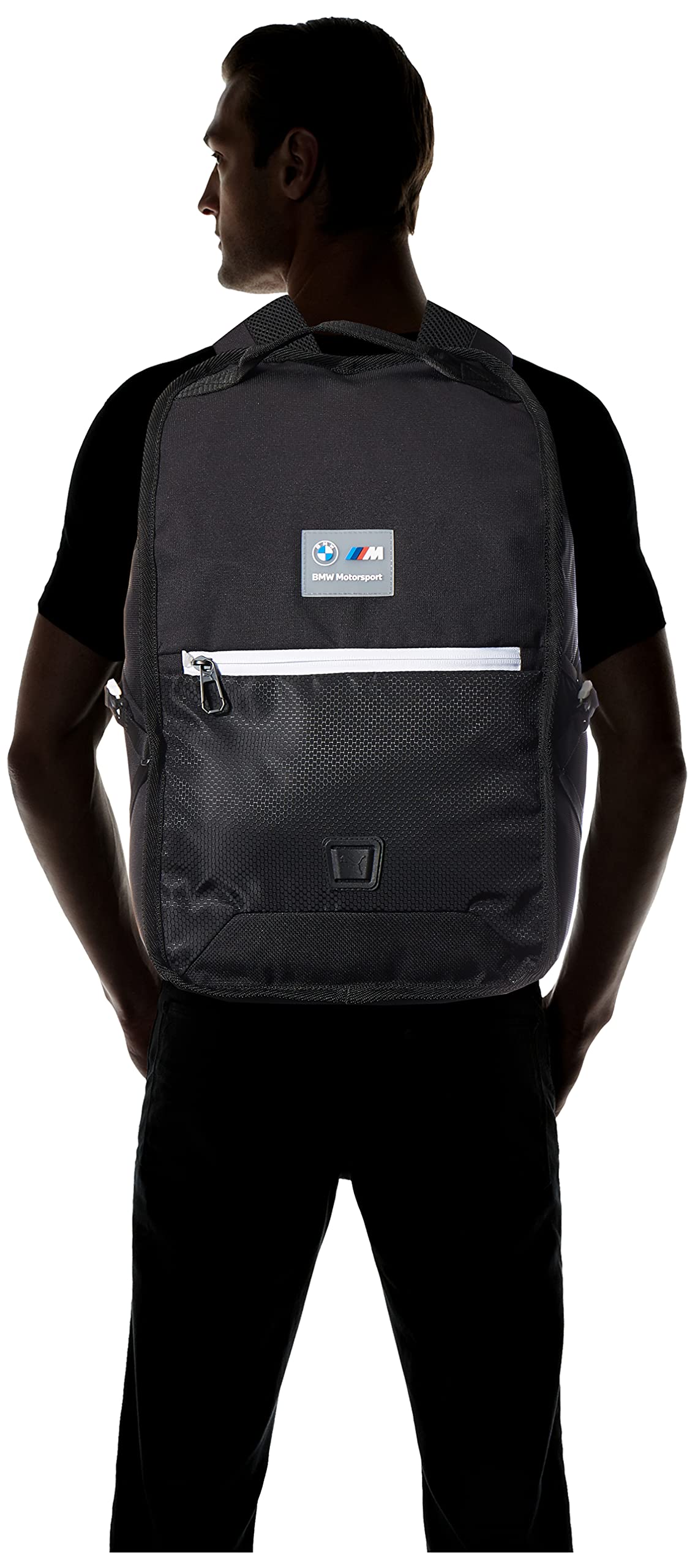 PUMA Men's BMW MMS Backpack for Travel, Work & School - Durable Casual Daypack with Laptop Compartment - Black Backpack for Commuters, Students & Business Professionals