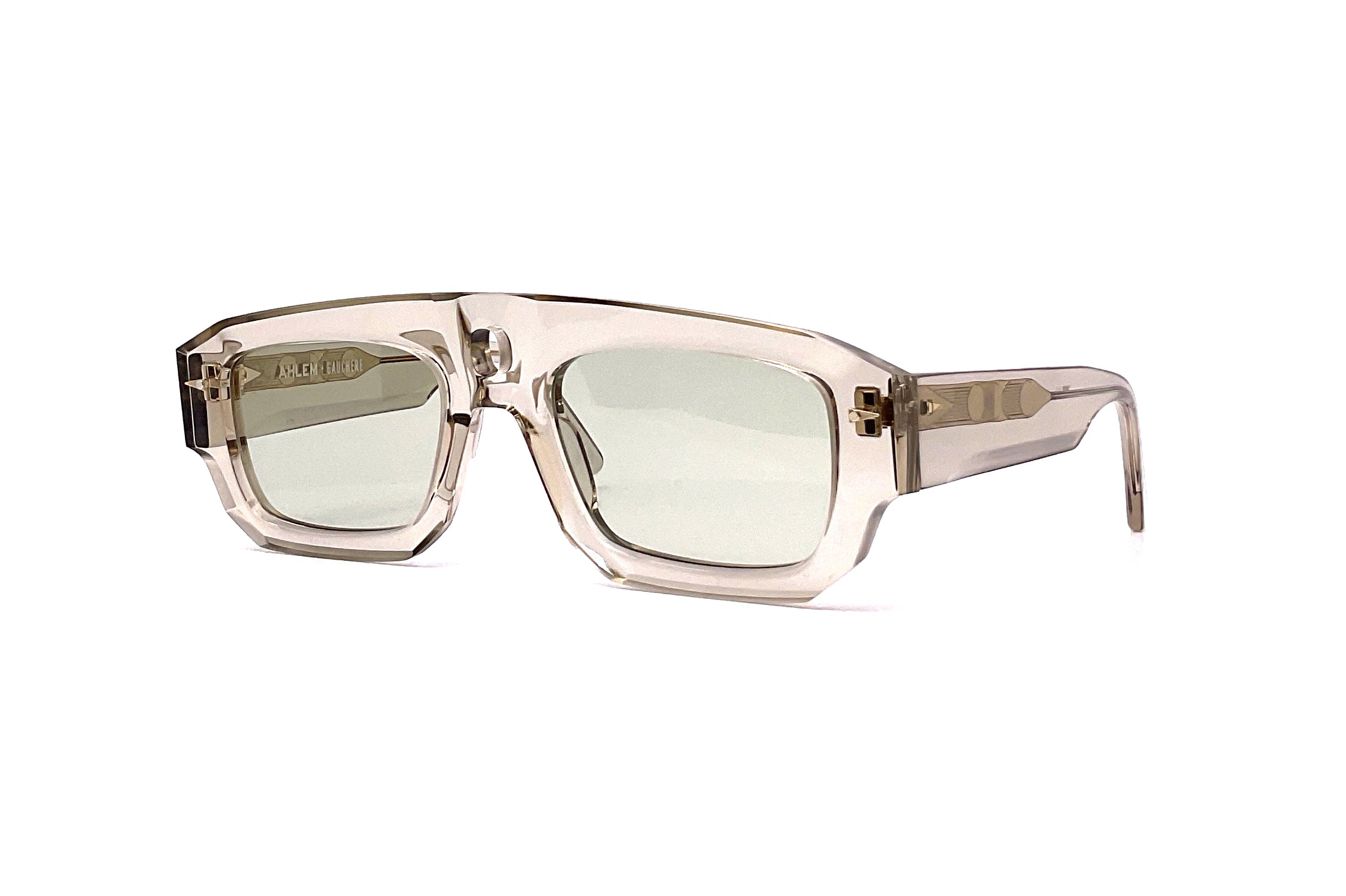 Ahlem X Gauchere Sunglasses - November Light Green Light Aviator Style for Women - Perfect for Outdoor Activities, Travel, and Fashion Accessories
