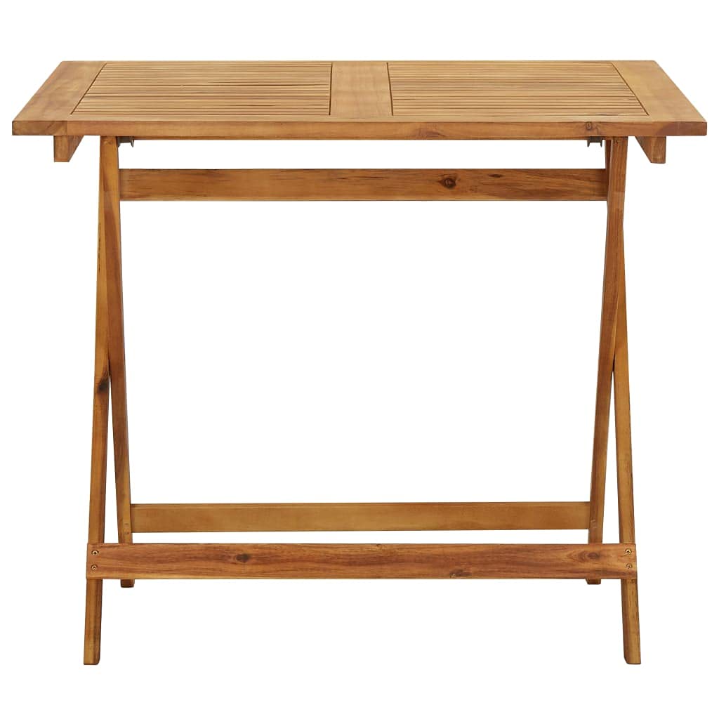 Foldable Acacia Wood Outdoor Table - 35.4