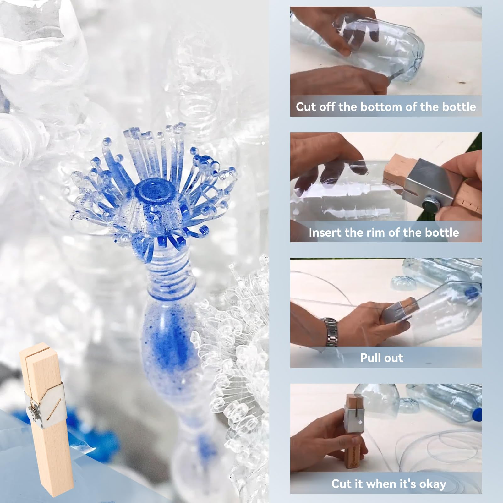 Plastic Bottle Cutter & Rope Maker Tool - DIY Creative Recycling Kit for Home & Outdoor Crafts | Make Ropes from Plastic Bottles for Gardening, Camping & Art Projects